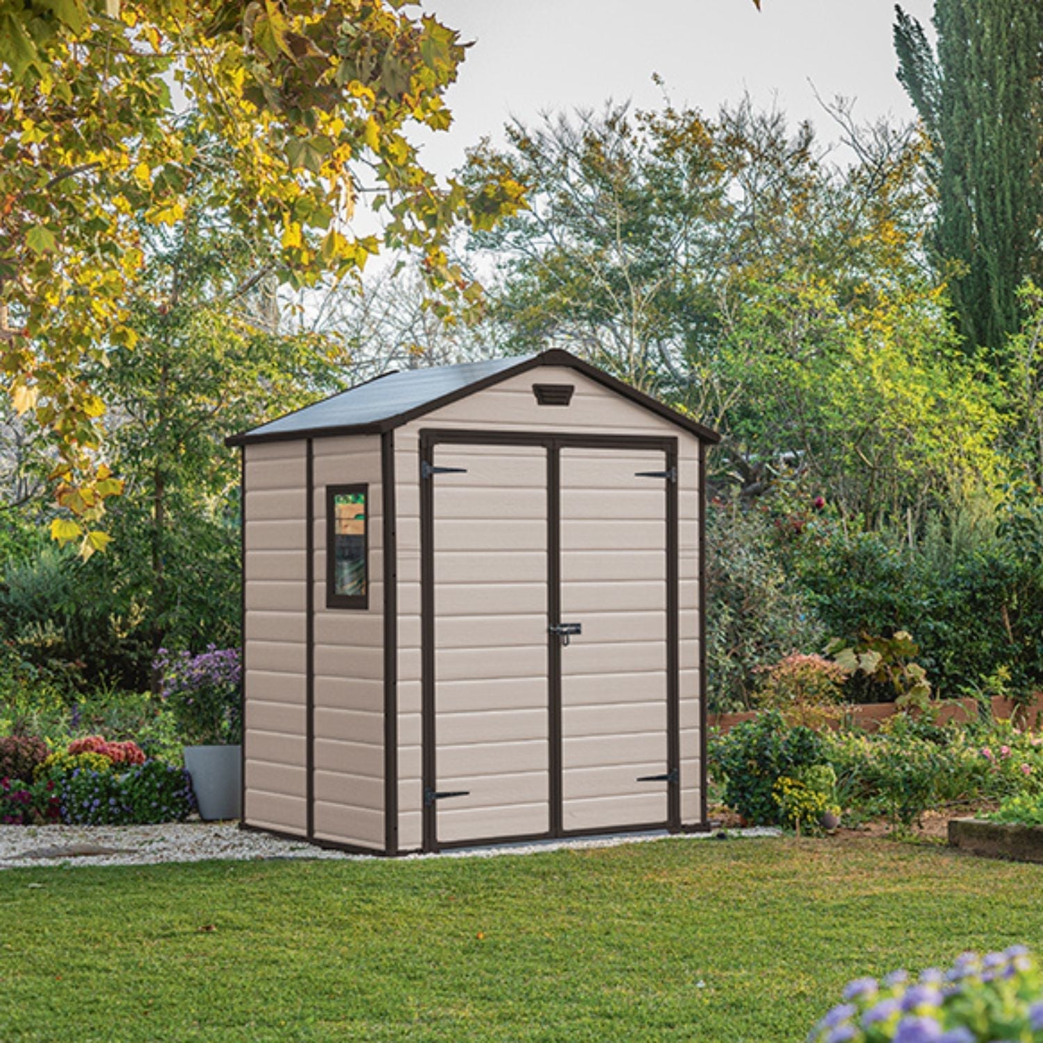 Keter Manor 6×5 DD — Gartenhaus, Beige