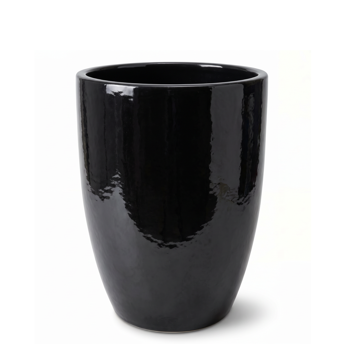 Keramik-Pflanzkübel Mazarin 2 – Schwarz, L (37 x 49 cm)