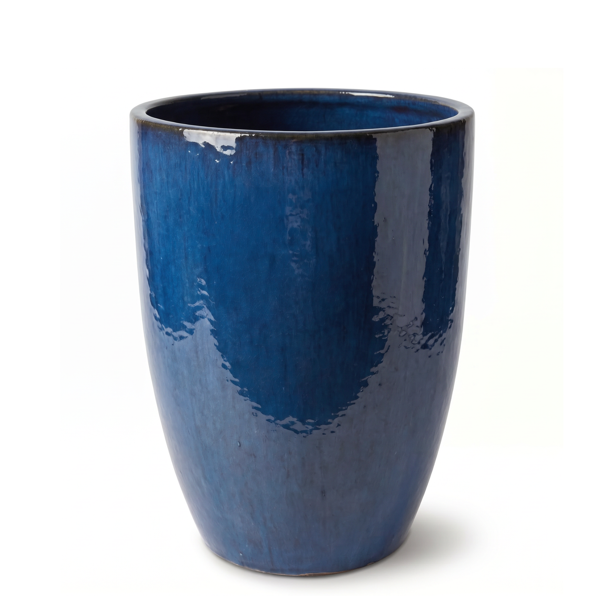 Keramik-Pflanzkübel Mazarin 2 – Azurblau, XL (45 x 60 cm)