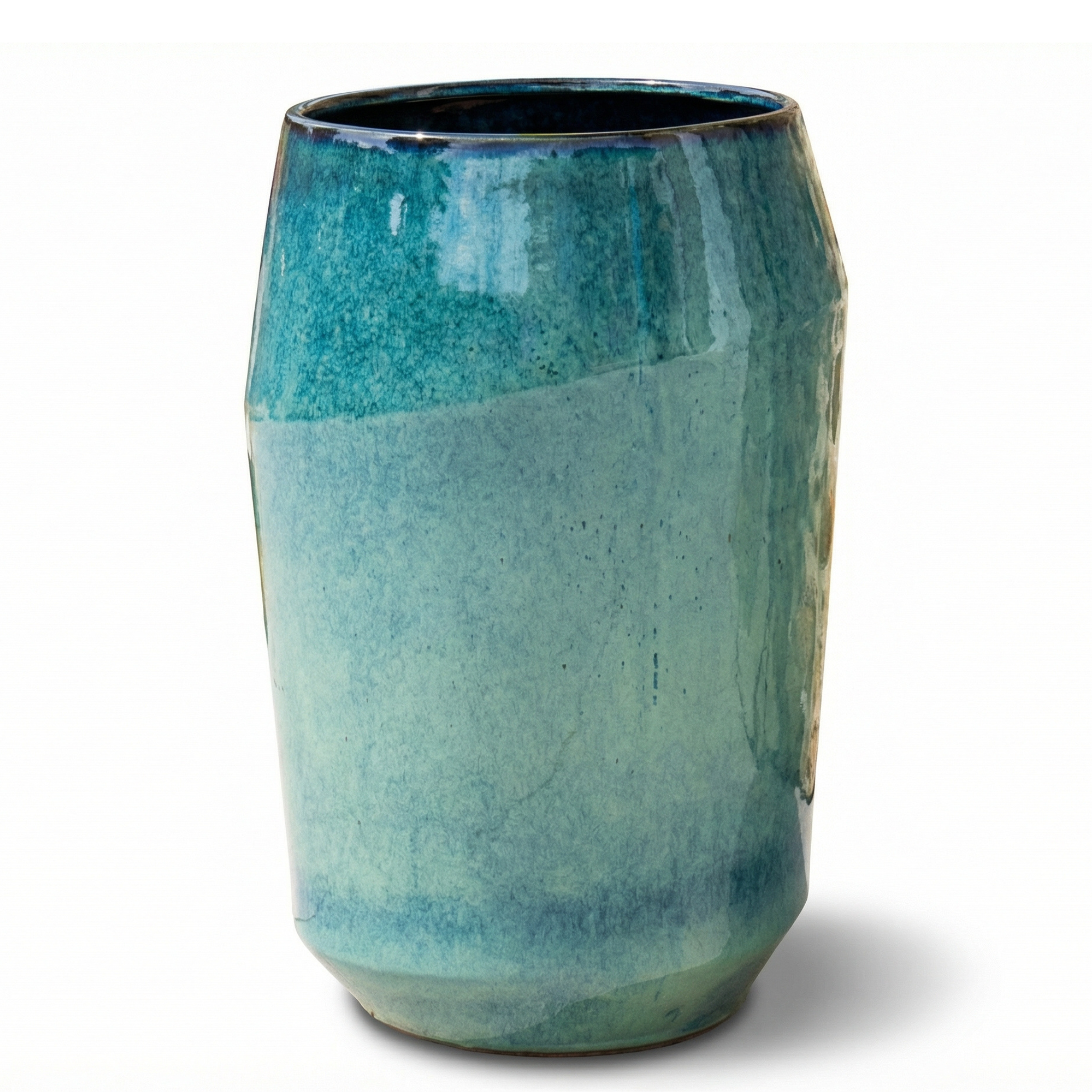 Provencelia Pflanzkübel MONACO Hellblau – glasierte Terrakotta, Anduze-Stil