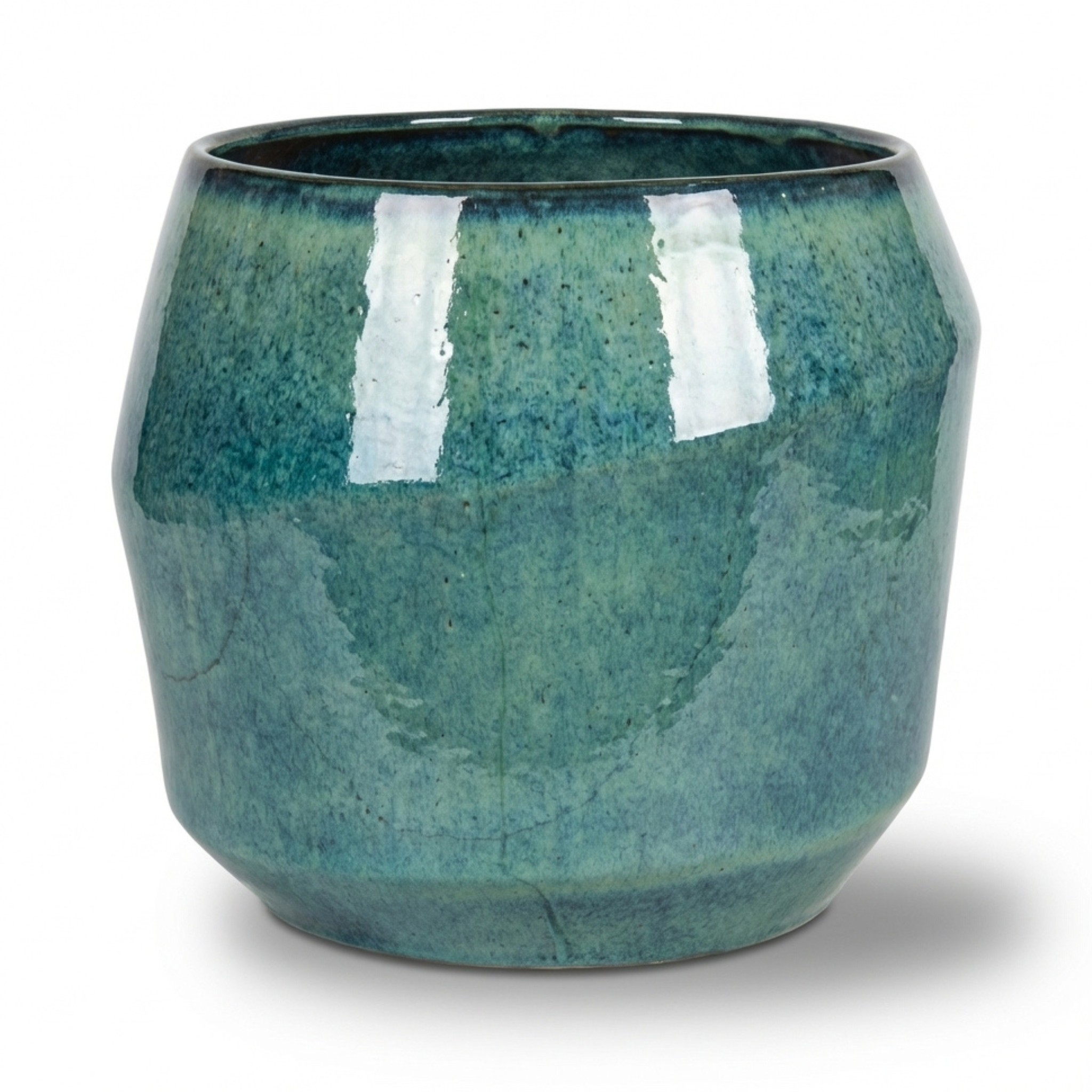 Keramischer Blumentopf MONACO Hellblau – Provencelia, handgefertigt, frostbeständig