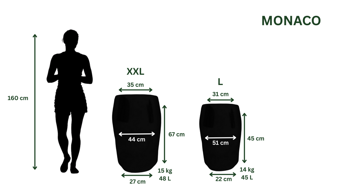 Keramik-Pflanzkübel MONACO - Hellblau - XXL (44 x 67 cm)