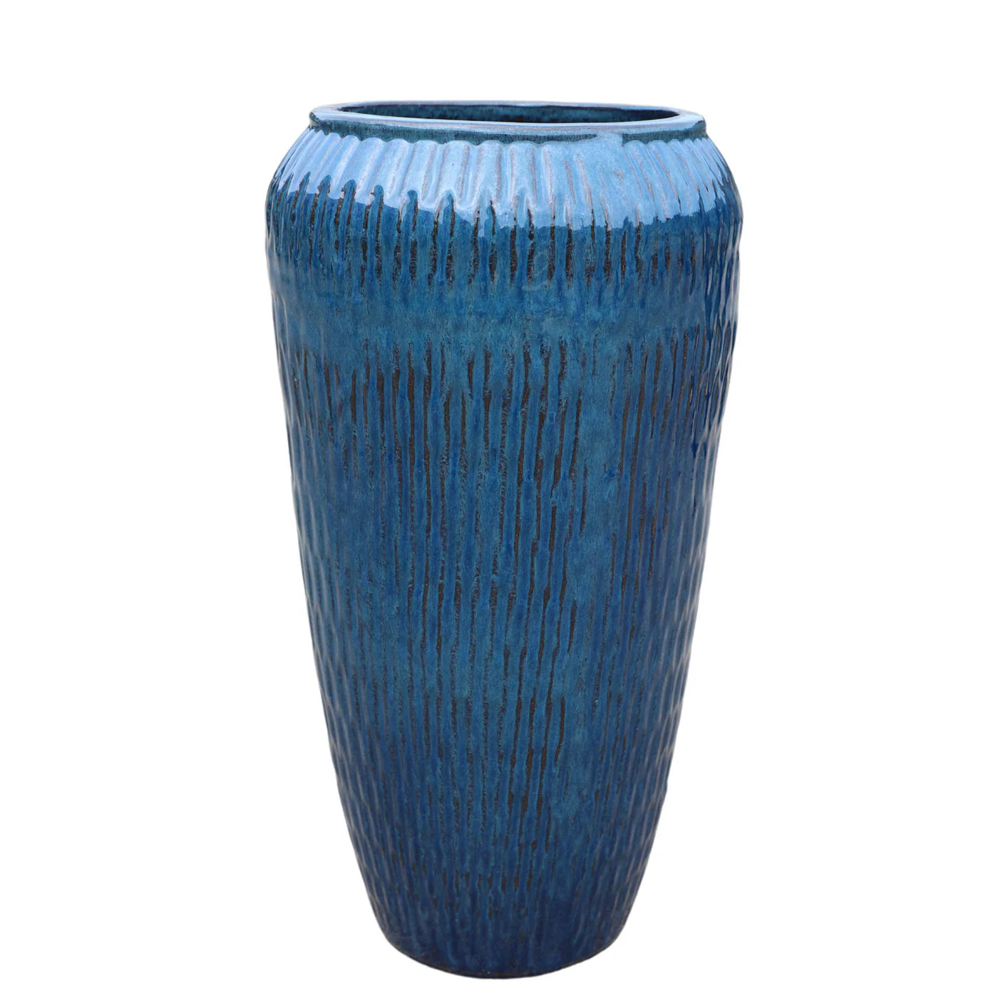 Keramik-Blumentopf Pompadour - Azurblau