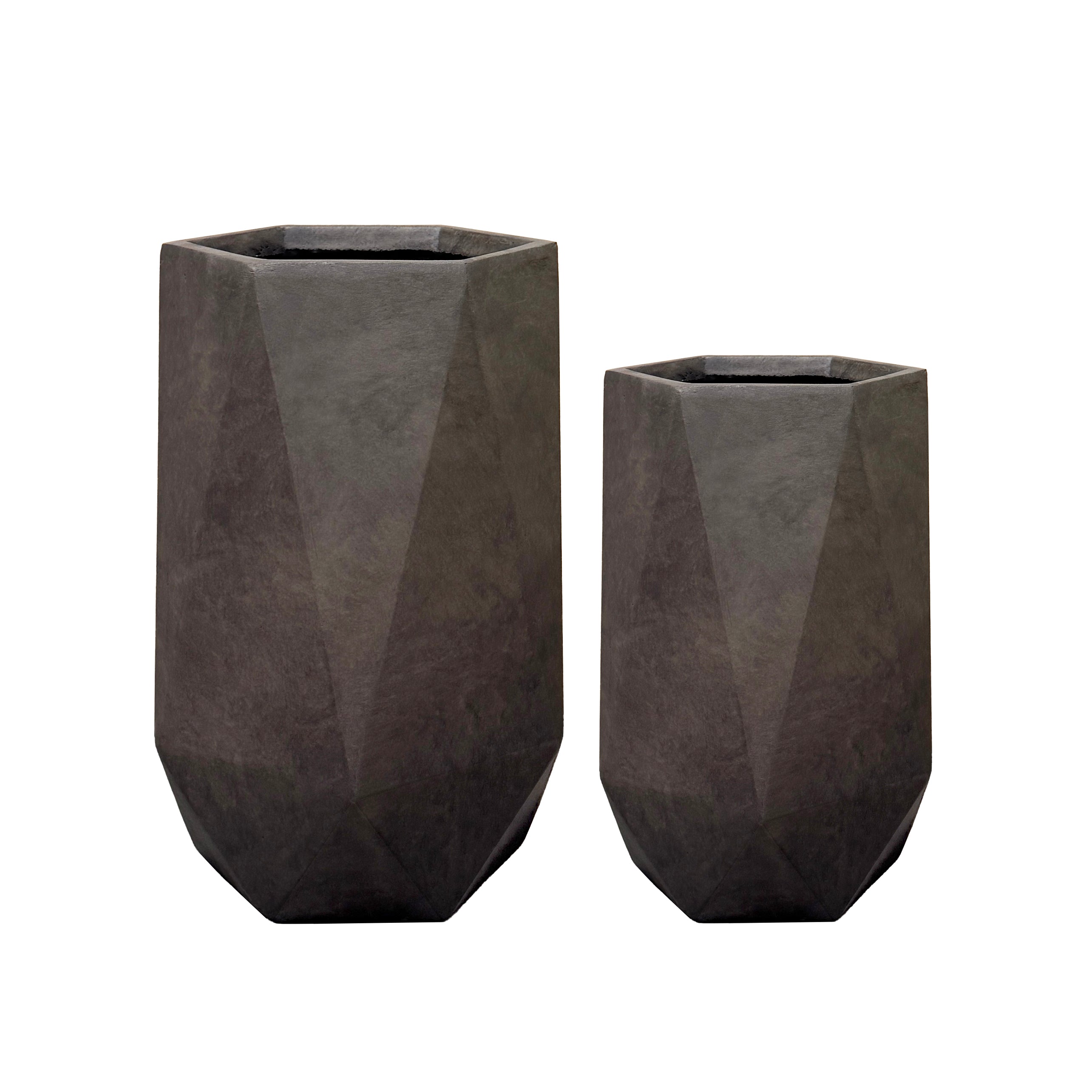 Beton-Pflanzkübel PRISME Braun – robuste Oberfläche