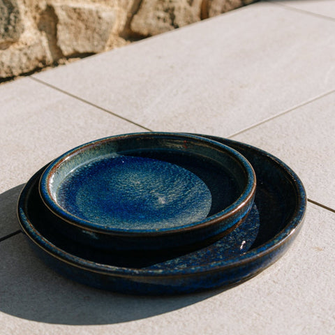 Untersetzer für Blumentopf – Meeresblau