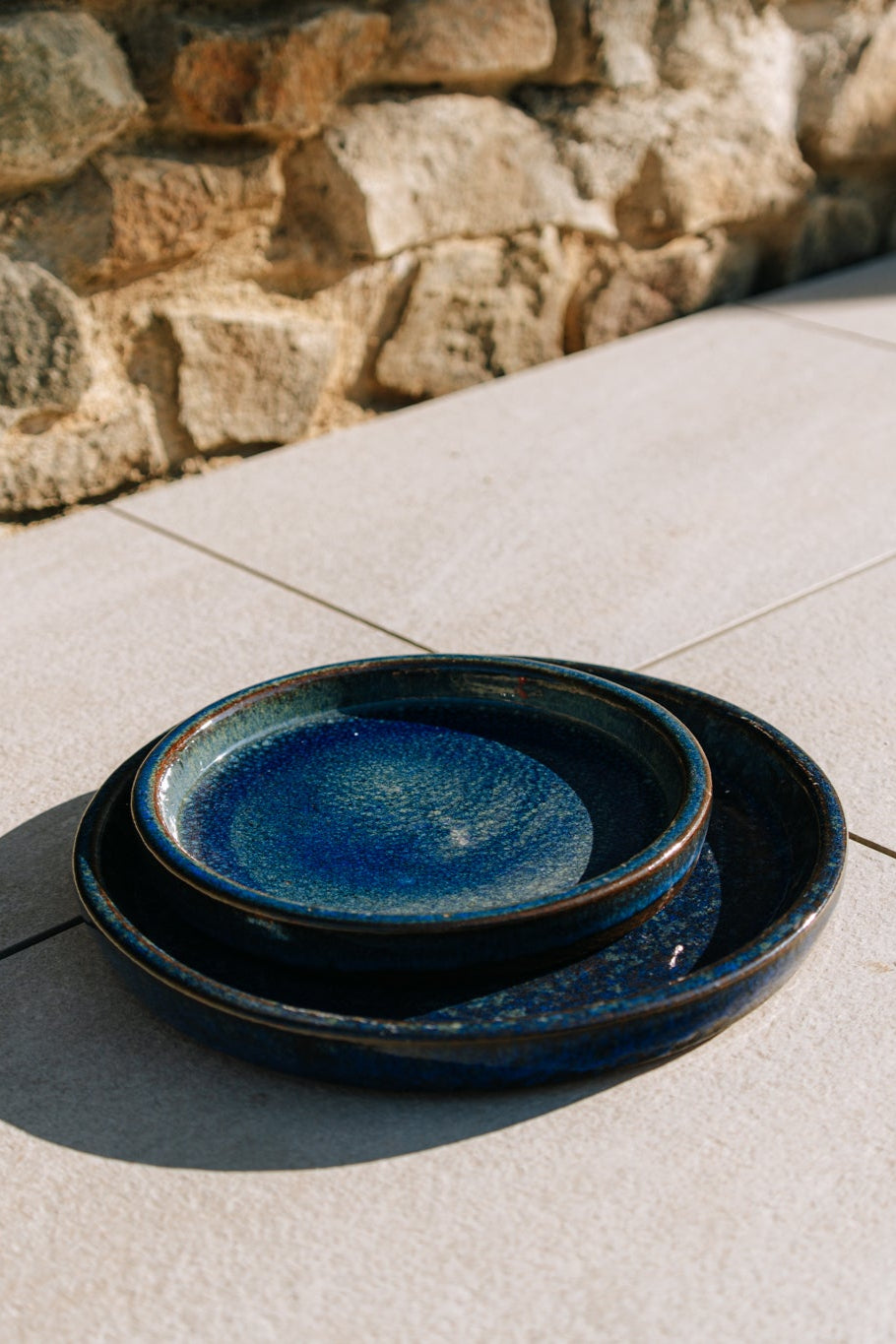 Untersetzer für Blumentopf – Meeresblau