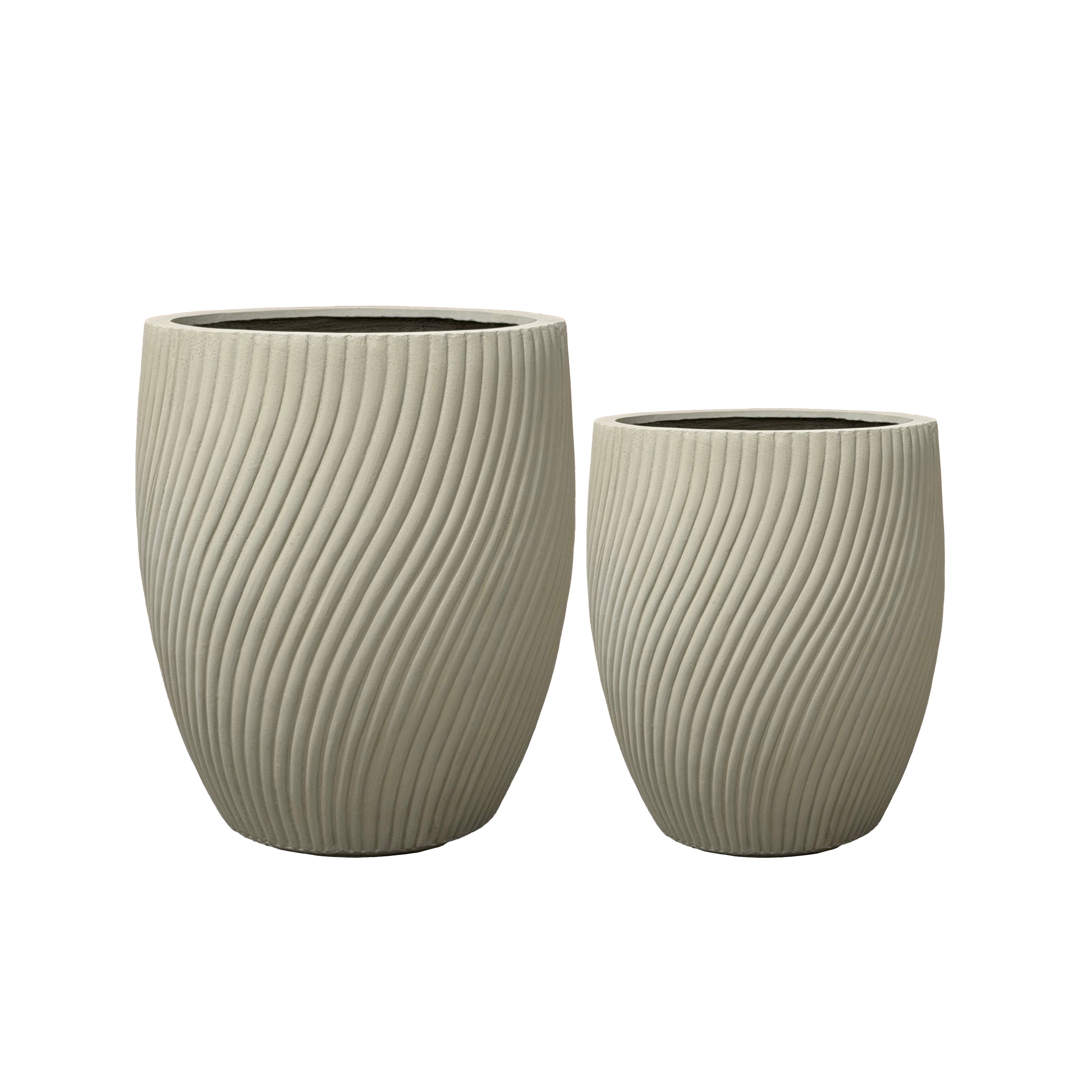 Keramischer Blumentopf SOLSTICE Beige – Provencelia, handgefertigt, frostbeständig