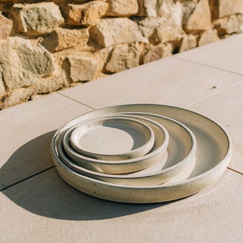 Untersetzer für Blumentopf – Weiß