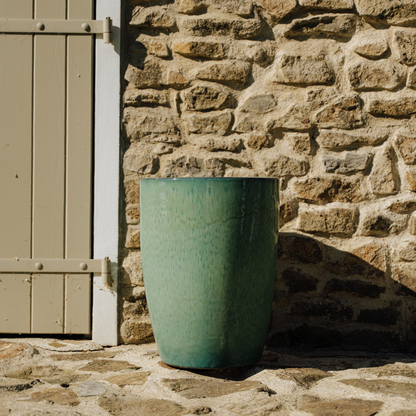 XXL Keramik-Blumentopf PLATON - Türkis