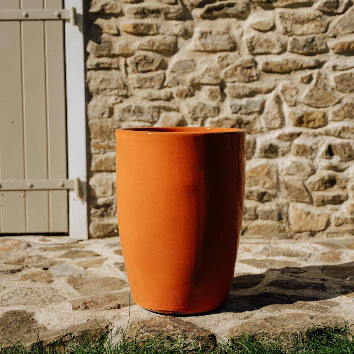 XXL Keramik-Blumentopf PLATON - Orange