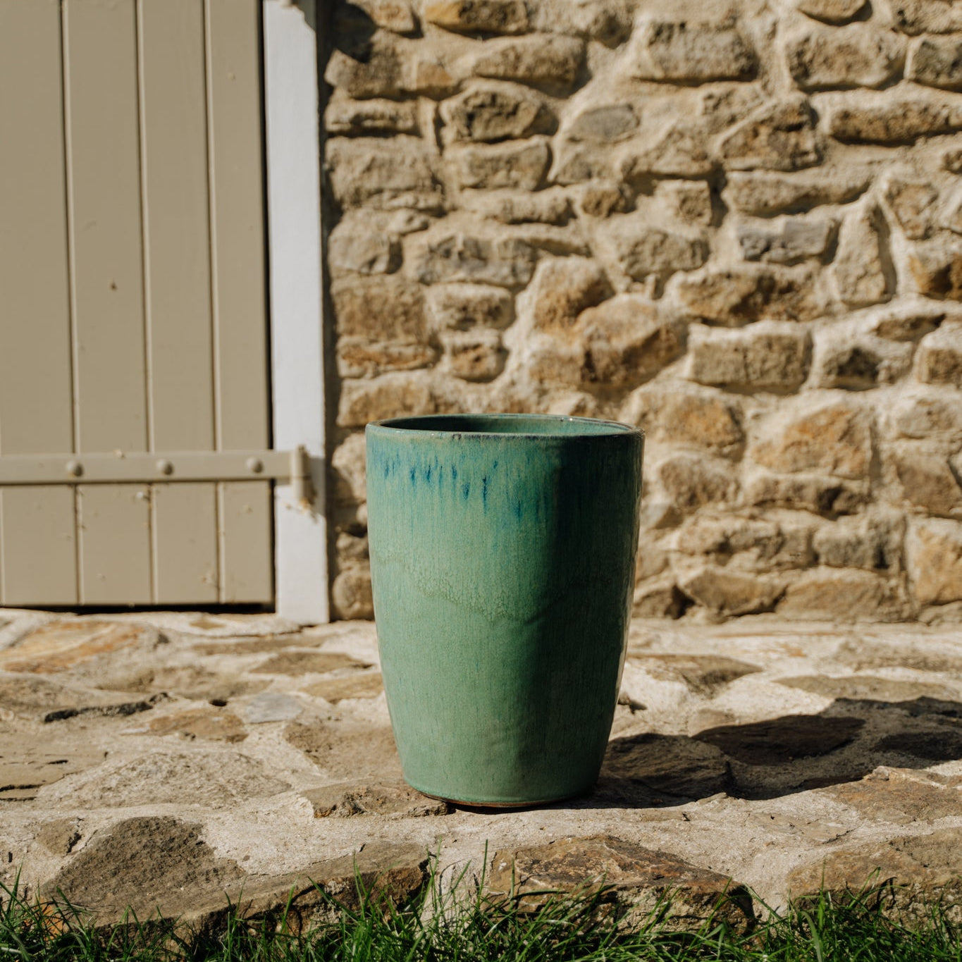 XXL Keramik-Blumentopf PLATON - Türkis