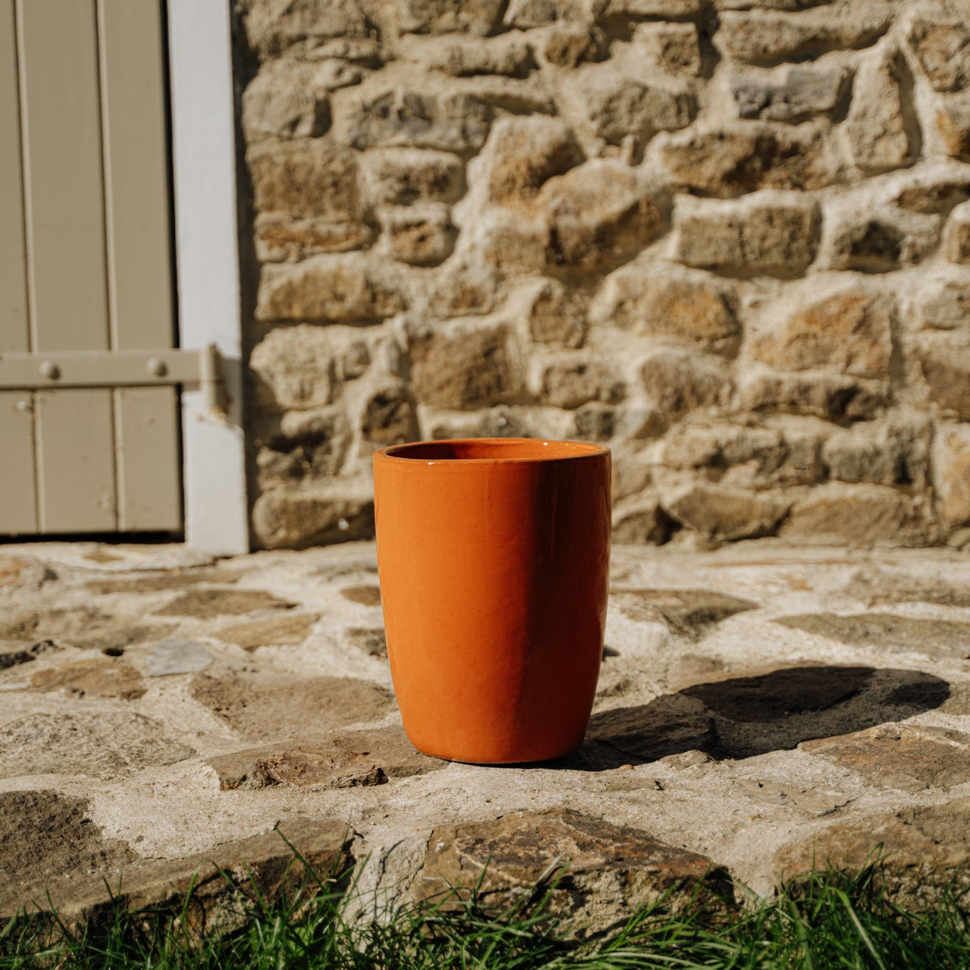 XXL Keramik-Blumentopf PLATON - Orange