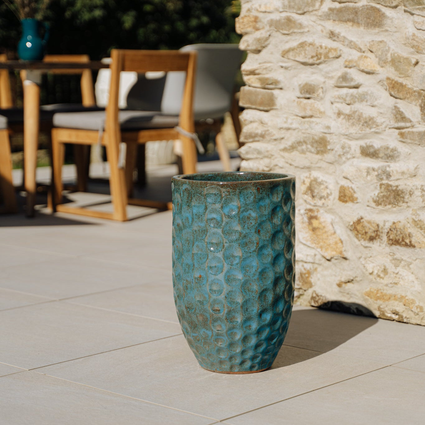 Provencelia MEROVEE Stahlblau – Premium Keramiktopf, zeitloses Design