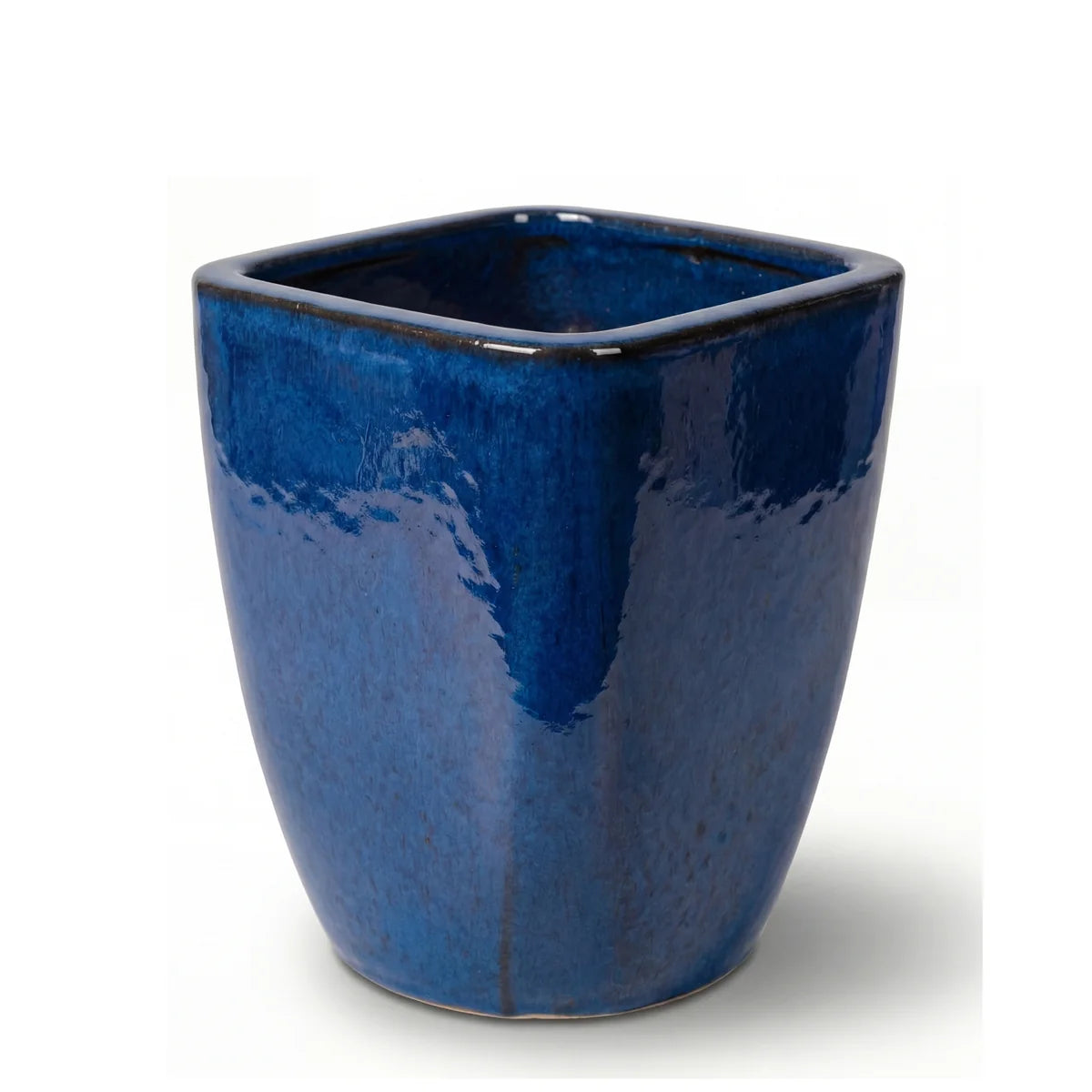 Keramischer Blumentopf VAUBAN – Azurblau – L (34 × 43 cm)
