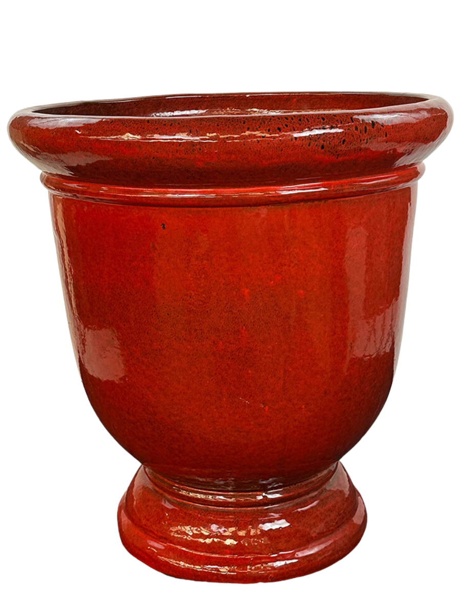 XXL Keramik-Pflanzkübel TITAN - Tropenrot