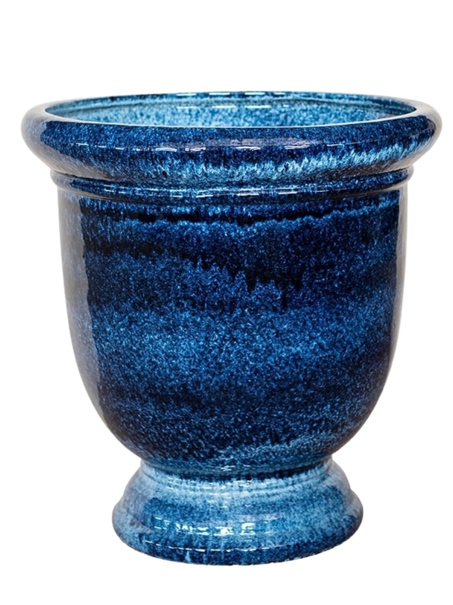 XXL Keramik-Pflanzkübel TITAN - Eisblau