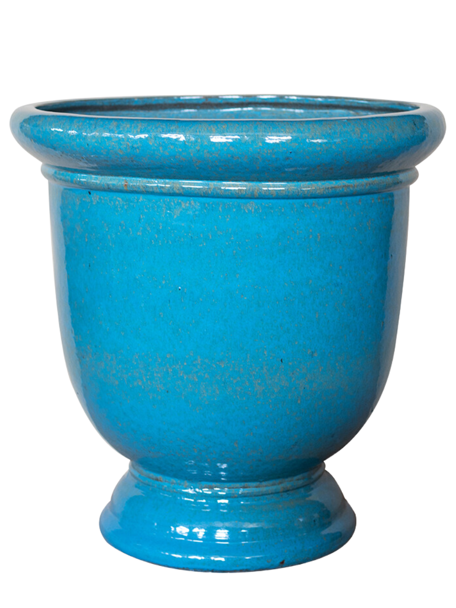 XXL Keramik-Pflanzkübel TITAN - Stahlblau