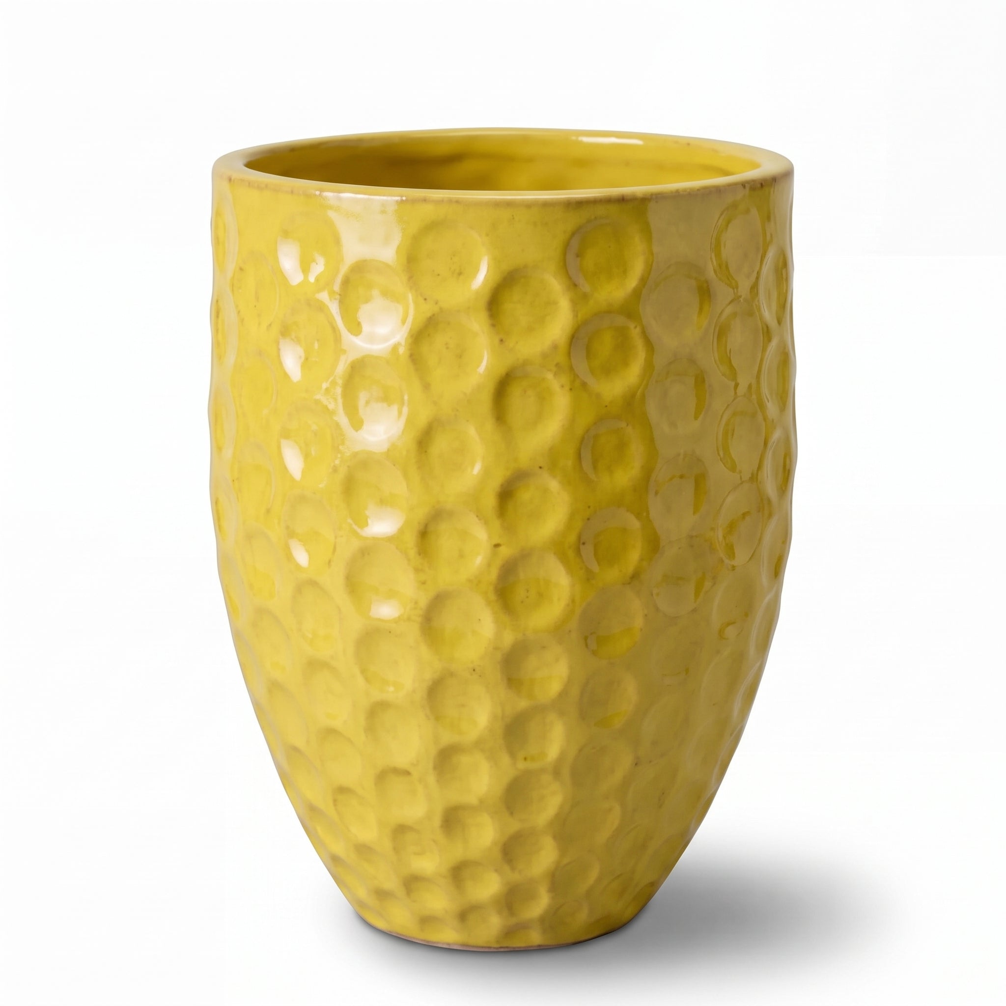 Keramik-Pflanzkübel MEROVEE - Gelb - XL (42 cm x 55 cm)