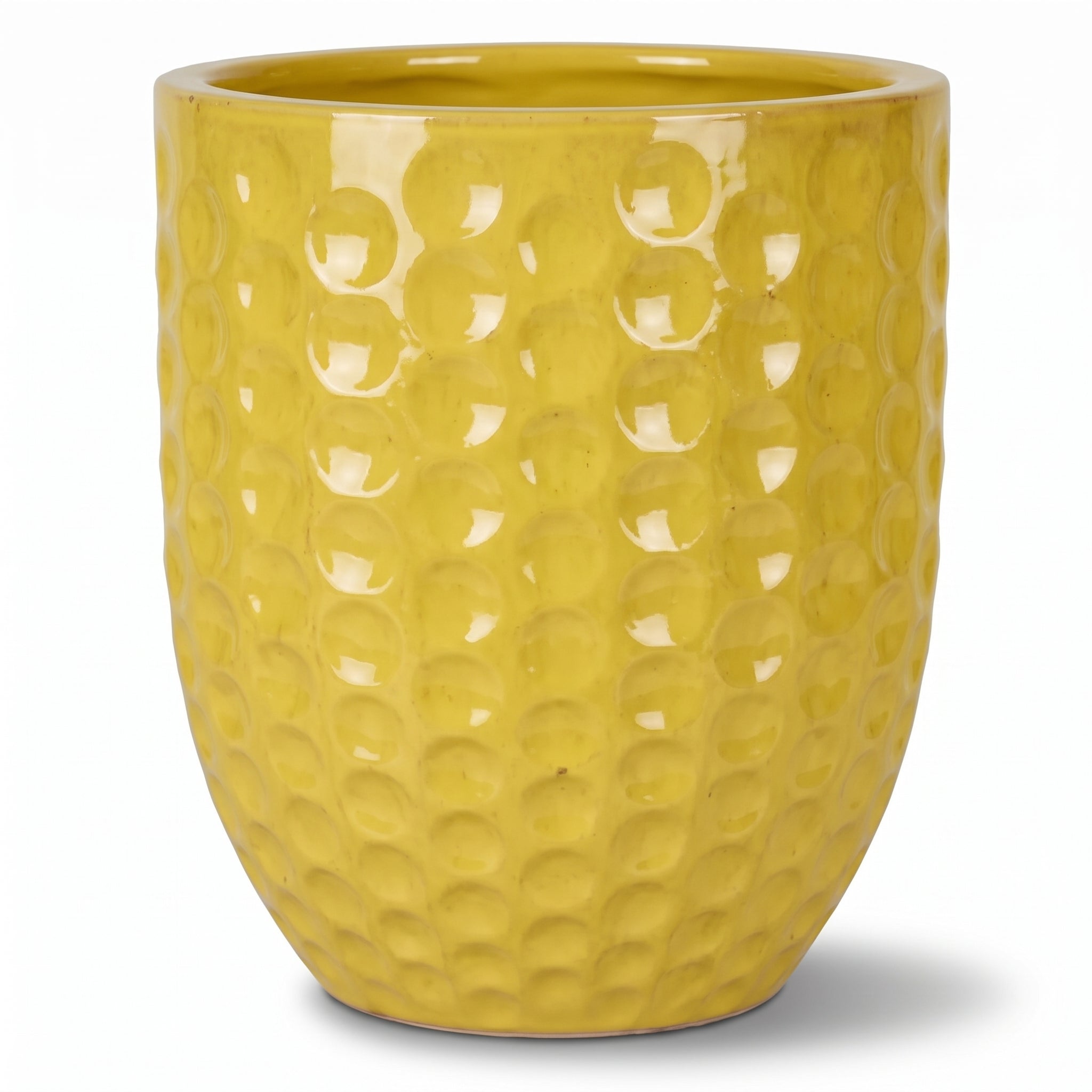 Keramik-Pflanzkübel MEROVEE - Gelb - XXL (55 cm x 65 cm)