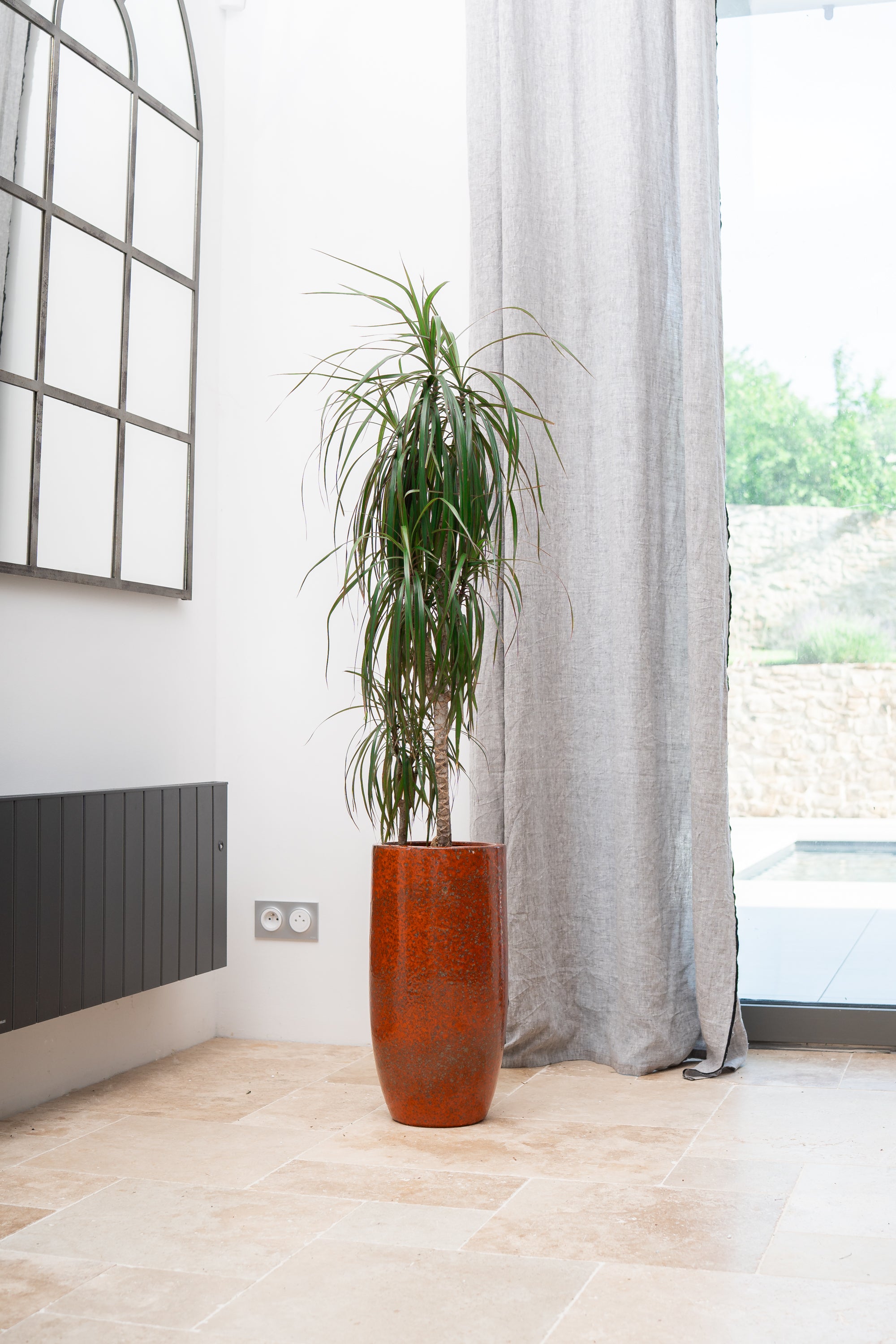 Keramik Blumentopf Athena - Herbstorange