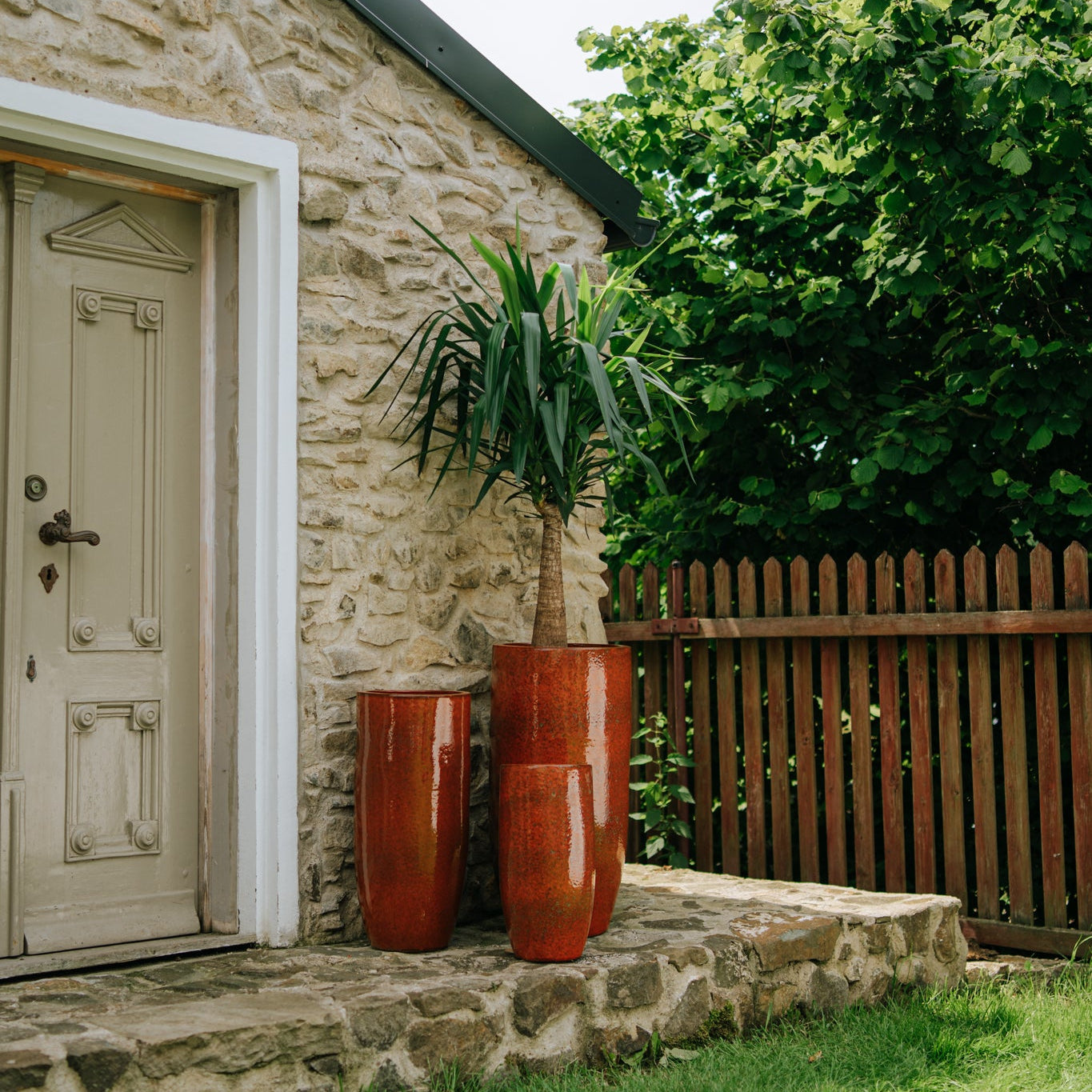 Keramik-Blumentopf ATHENA - Herbstorange