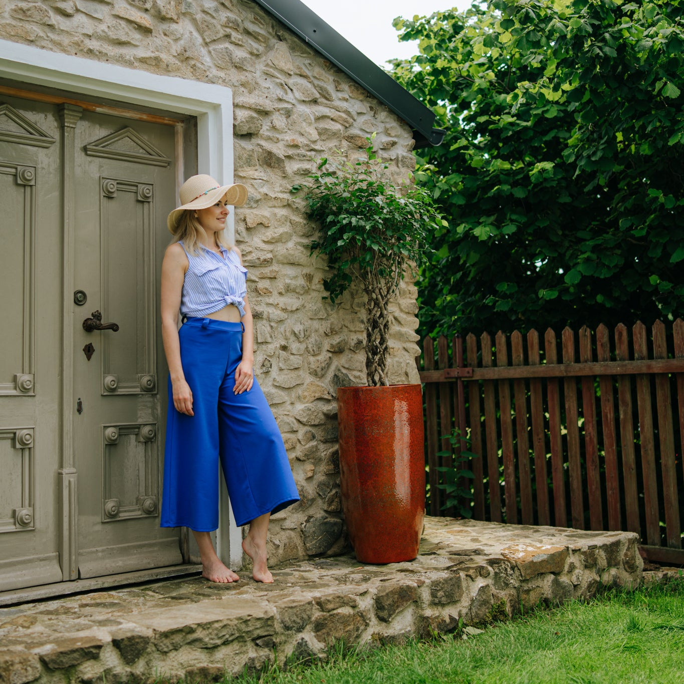 Keramik-Blumentopf ATHENA - Herbstorange