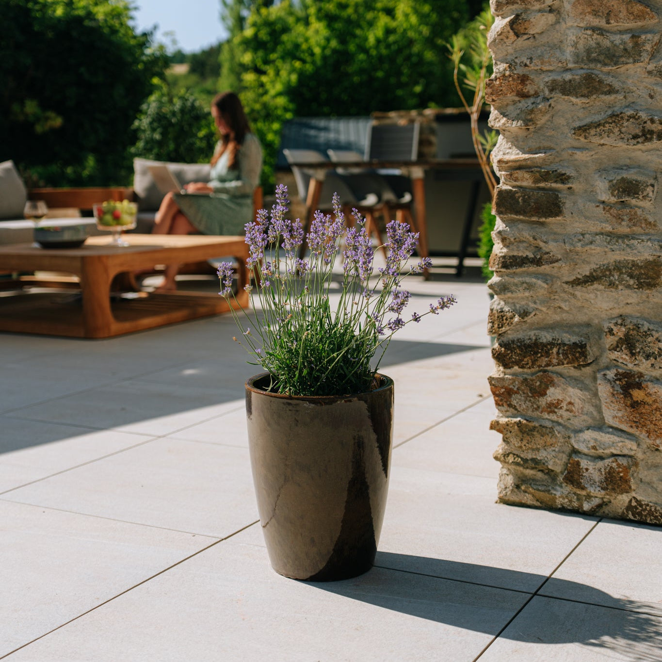 Keramik-Blumentopf MAZARIN - Ziegelrot