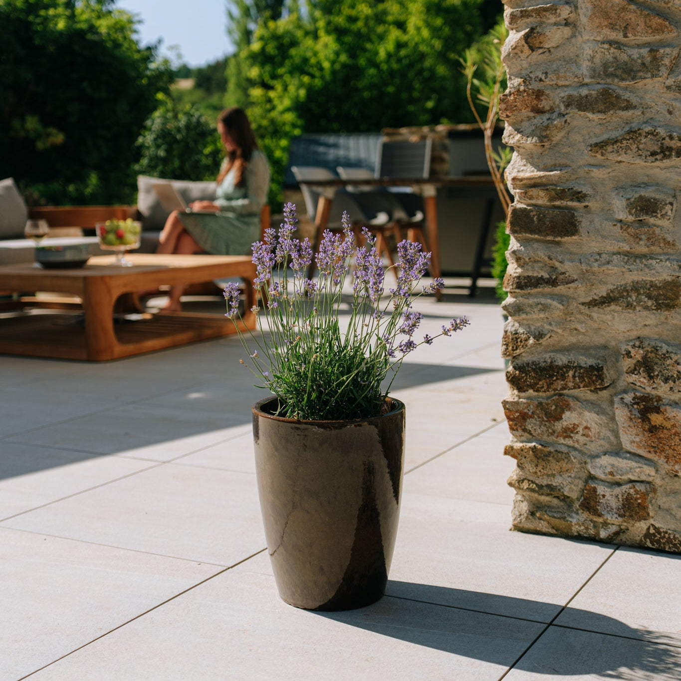 Keramik-Blumentopf MAZARIN - Ziegelrot