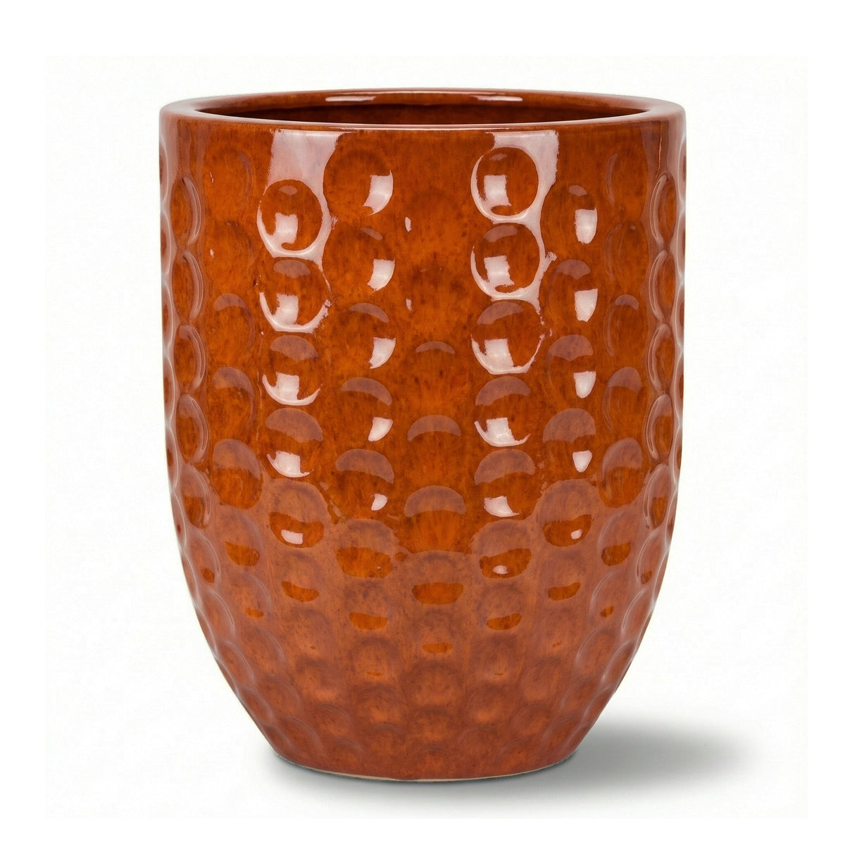 Keramik-Pflanzkübel MEROVEE - Tropisches Orange - XXL (55 cm x 65 cm)