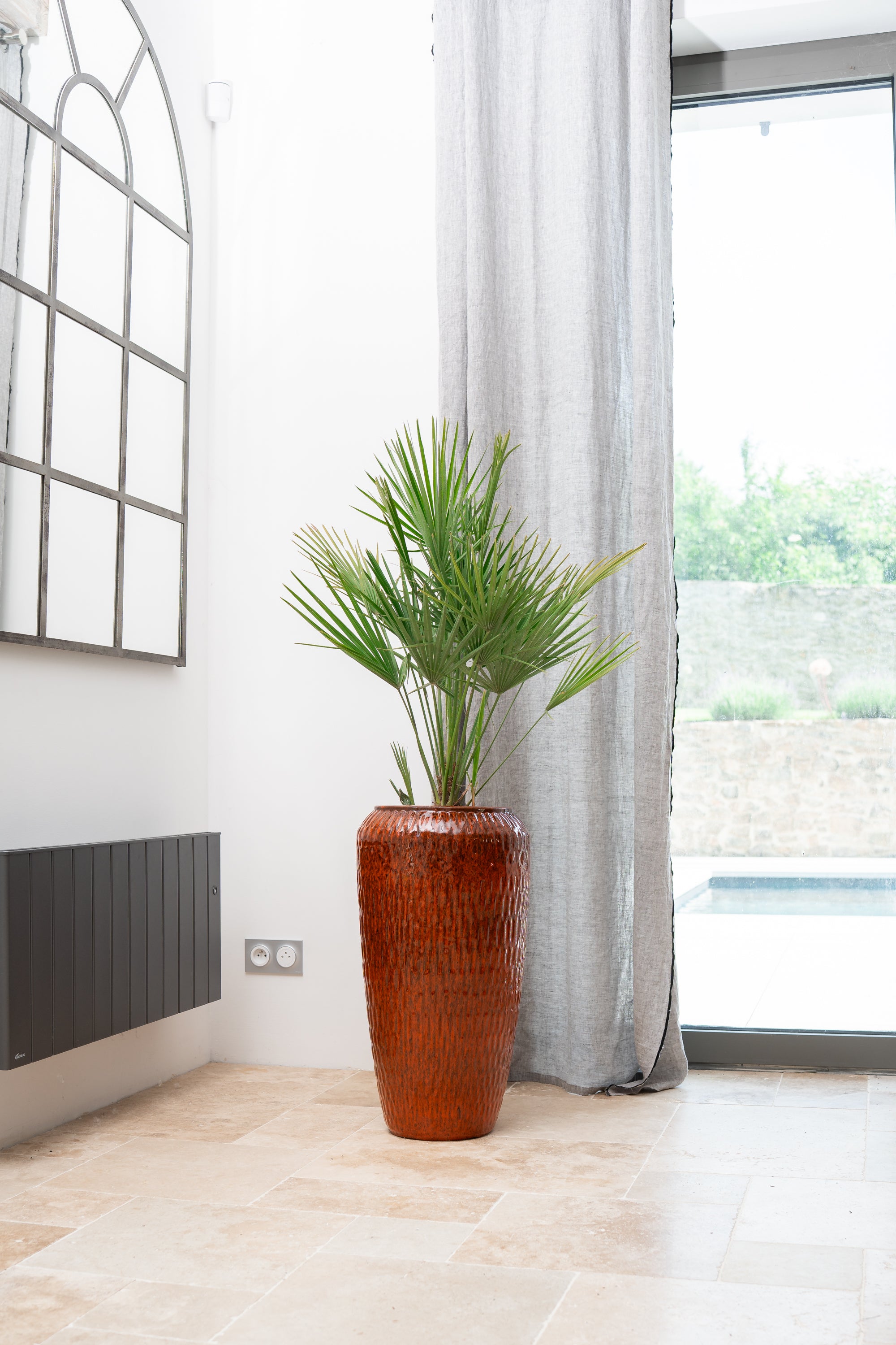 Keramik-Blumentopf Pompadour - Tropisches Orange