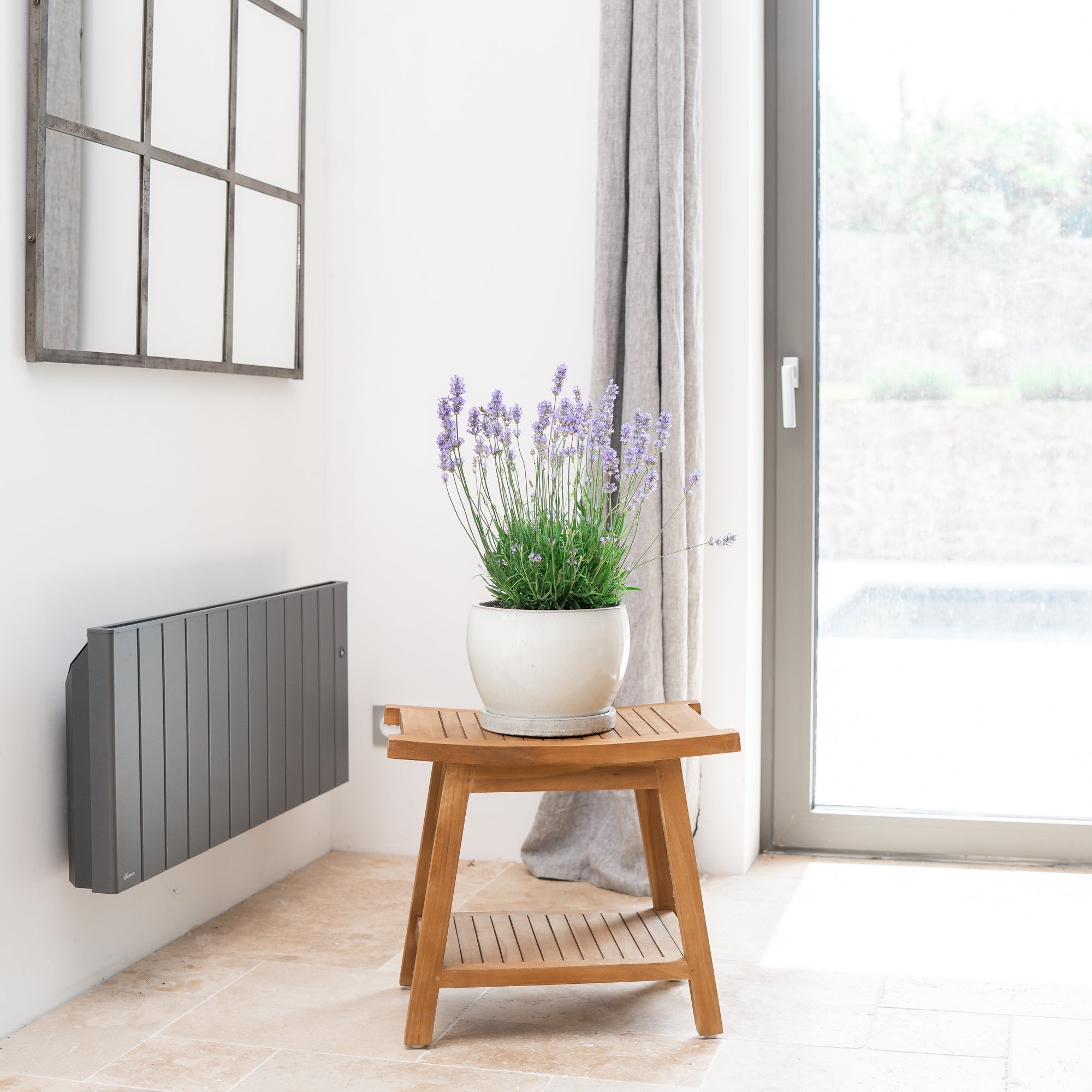 Keramik-Blumentopf ROMULUS - Cremefarben