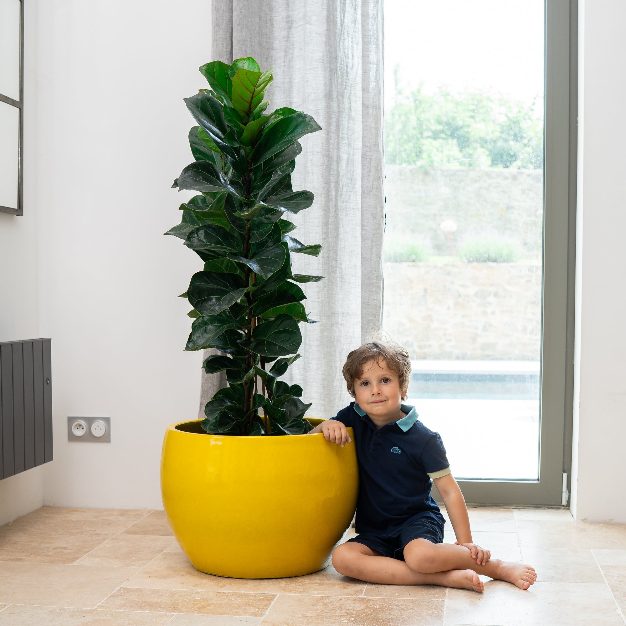 Keramik-Blumentopf ROMULUS - Gelb