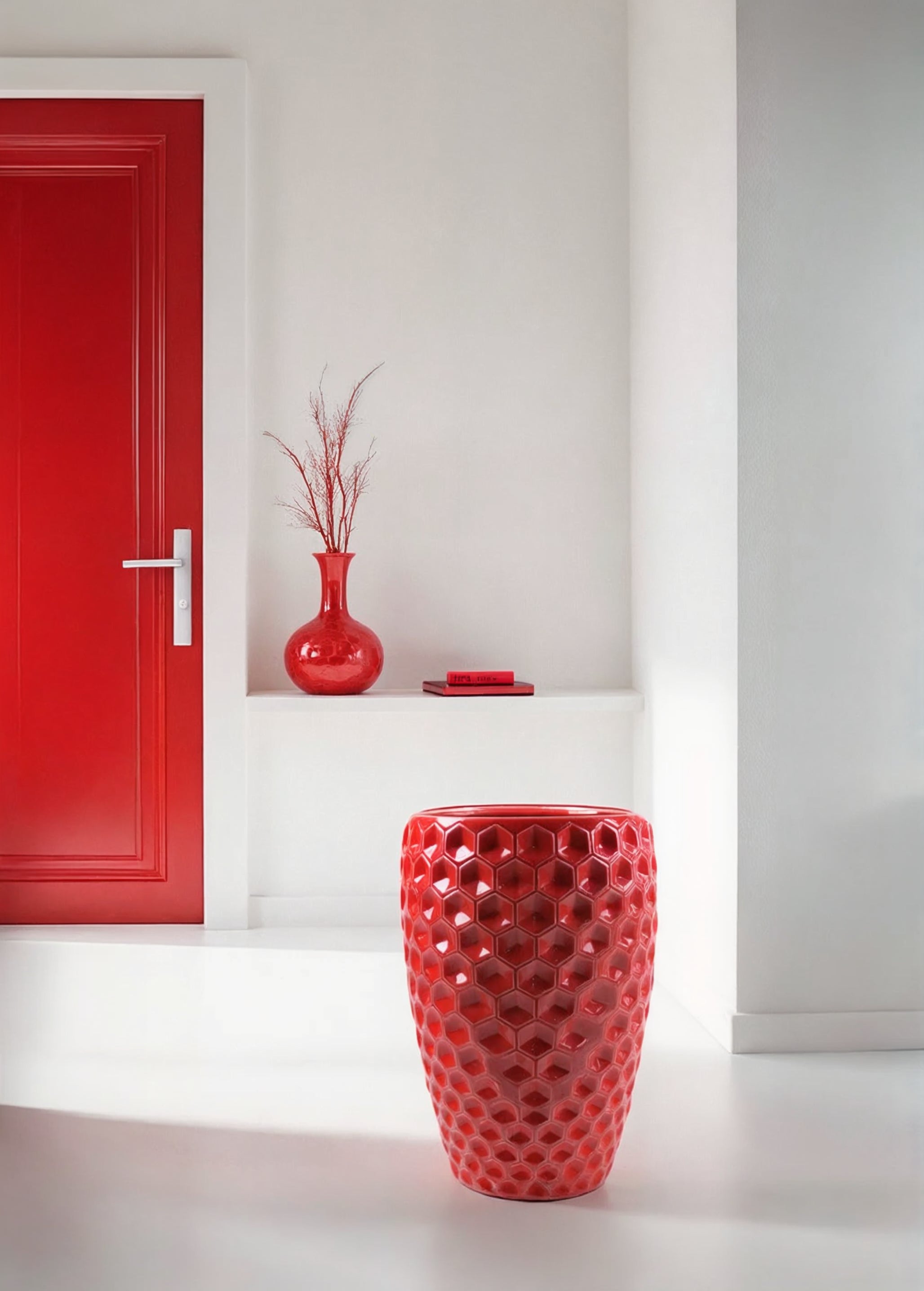 Keramischer Blumentopf Versaille – Rot