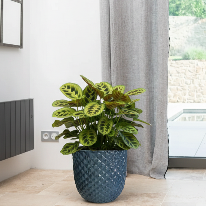 Keramik-Blumentopf MARS - Antikblau