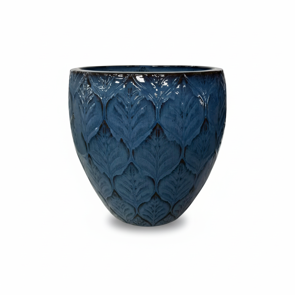 Keramik-Blumentopf ARTEMIS - Antikblau