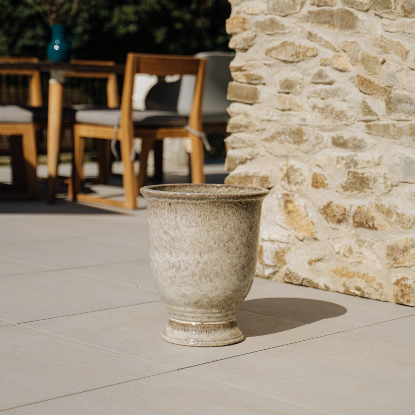 Keramický květináč Arthur - Tygrovaná Bílá - Provencelia.cz