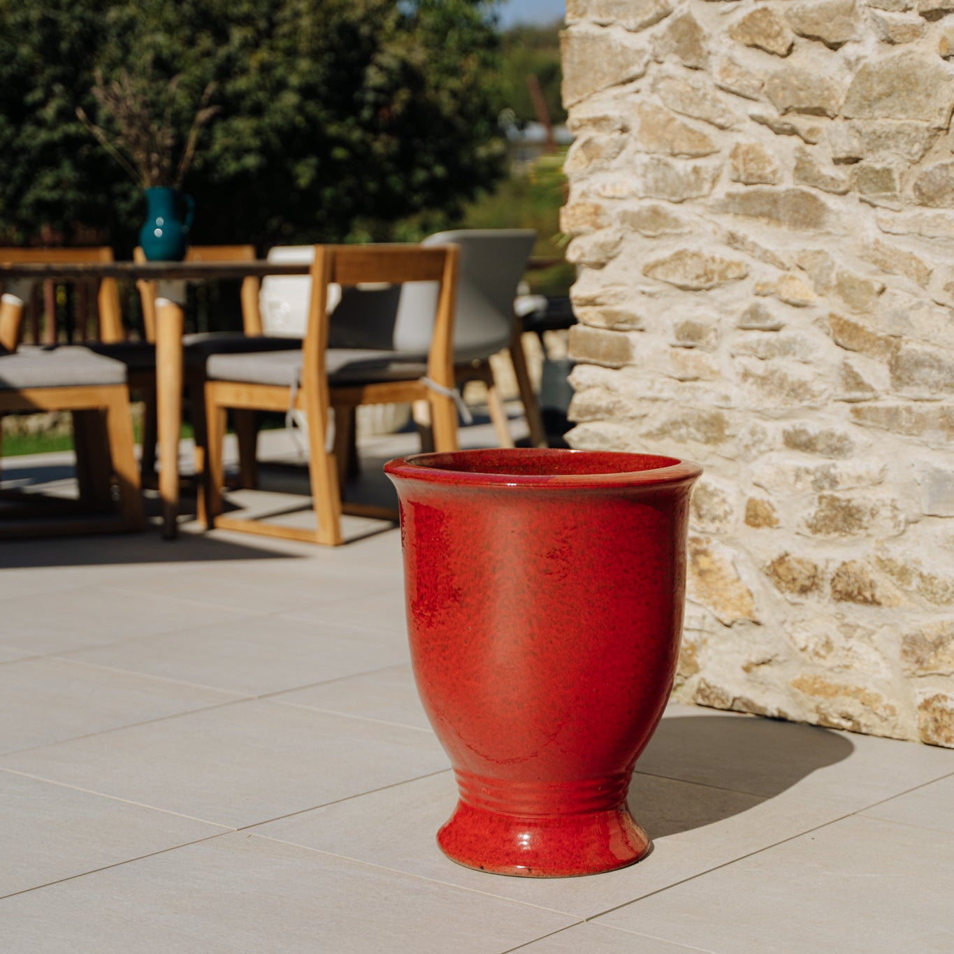 Keramiktopf ARTHUR Tropenrot – Provence-Stil, robust und elegant