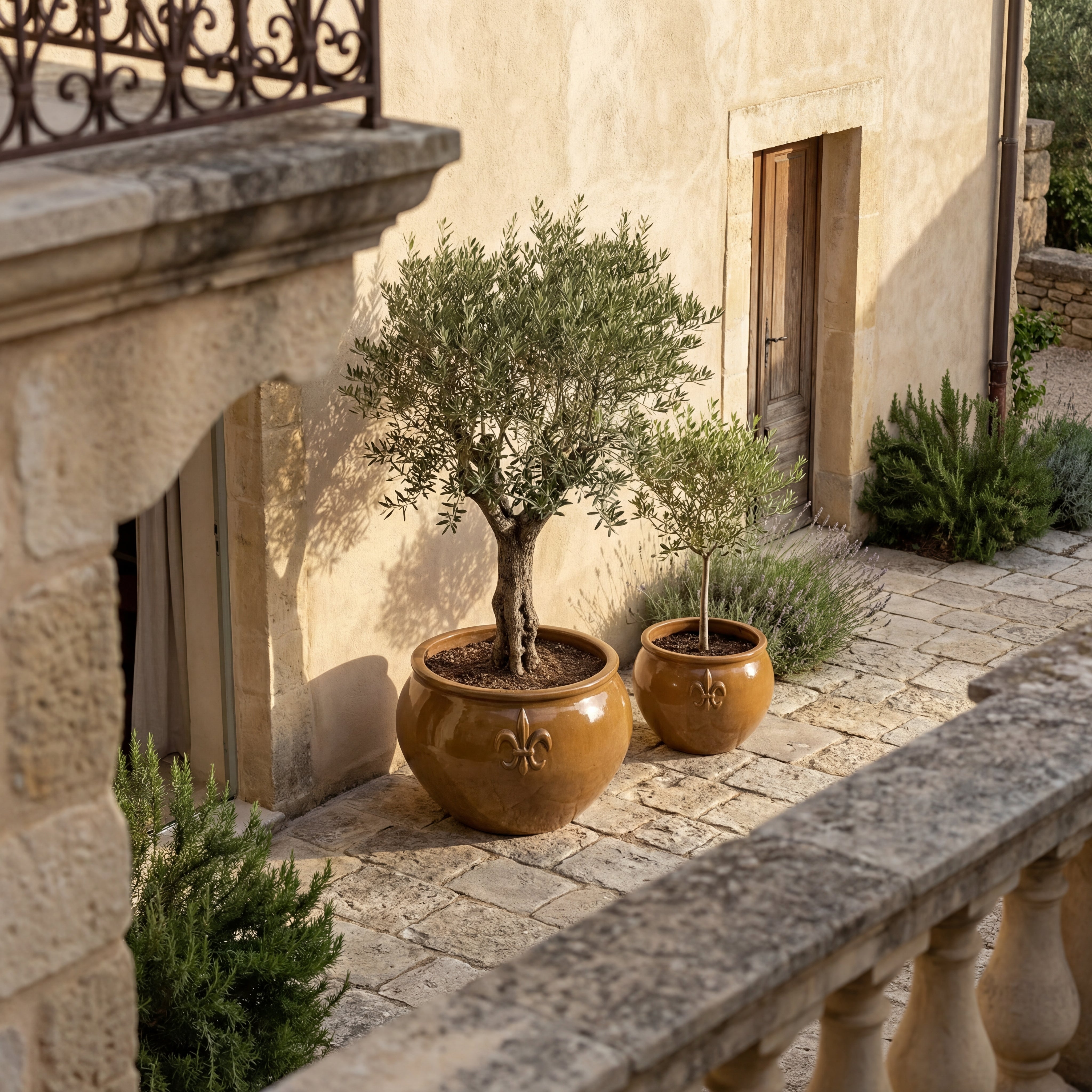 Keramik Pflanzkübel Clovis - Wüstengelb