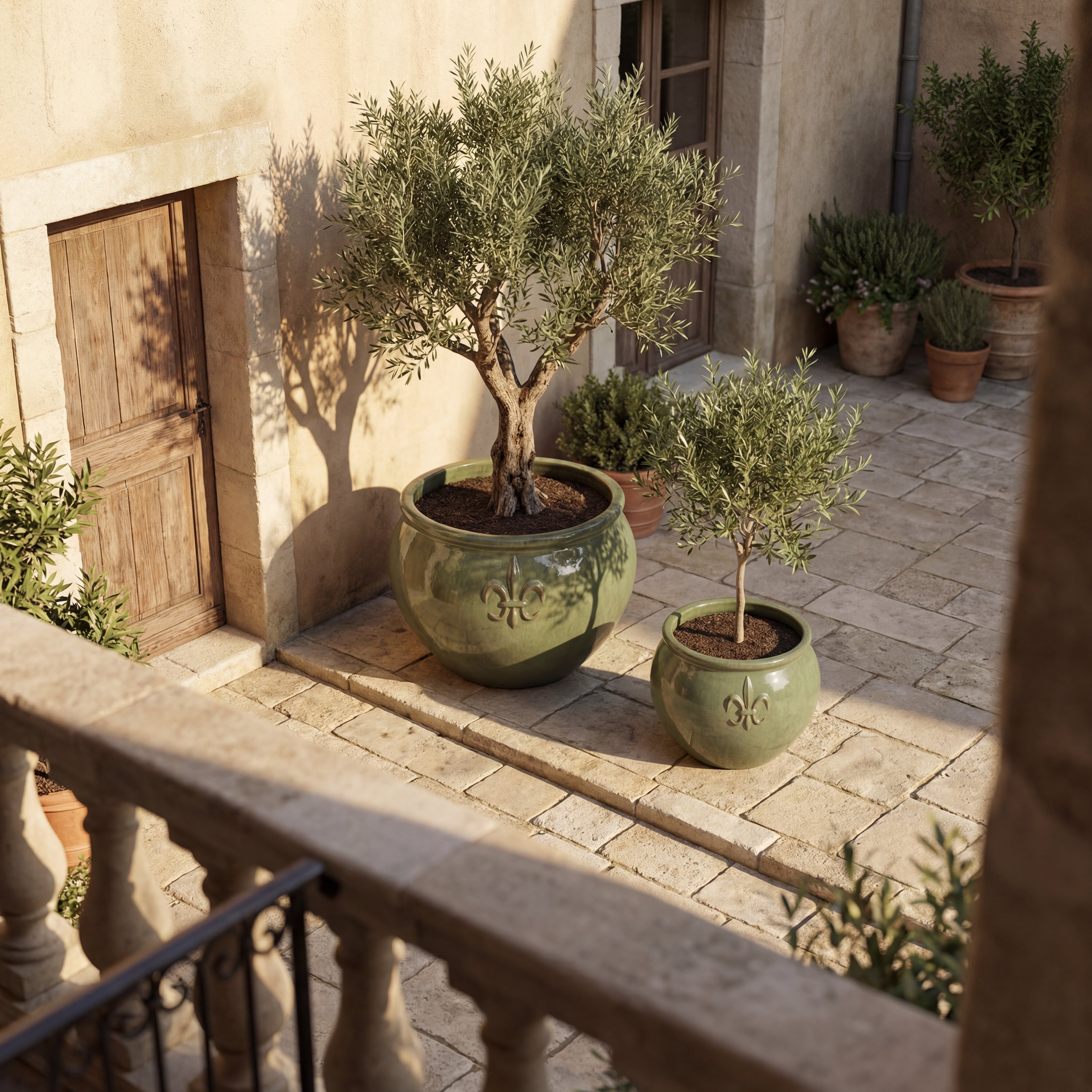 Keramický květináč Clovis - Nefrit