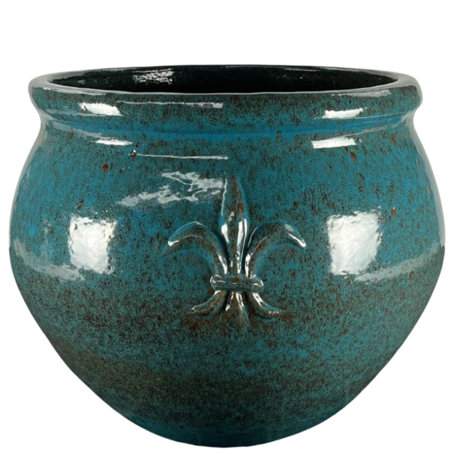 keramicky kvetinac clovis modry - Provencelia.cz