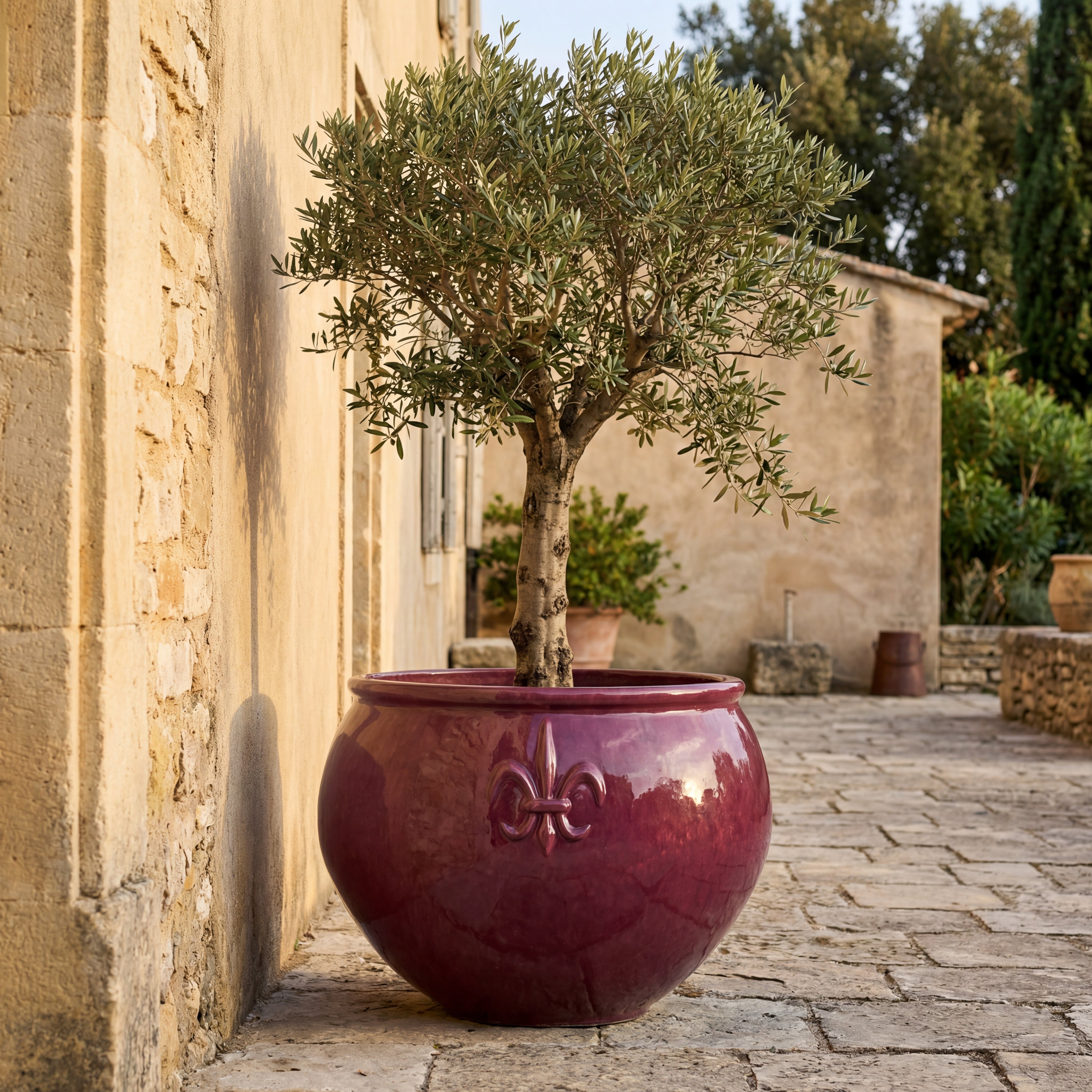 Květináč CLOVIS fialová – ručně vyráběná keramika, XXL až 68 cm