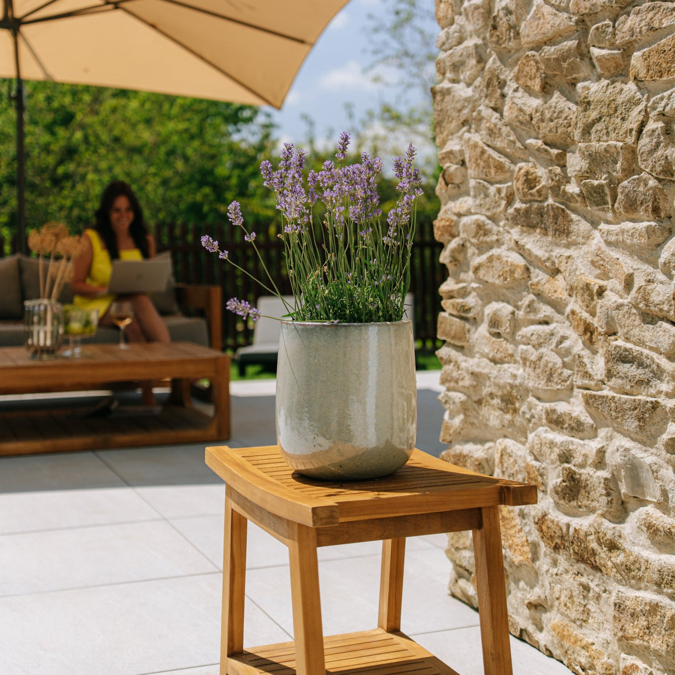 DIANE Keramik Pflanzkübel Perlová – wetterfest, für Innen und Außen