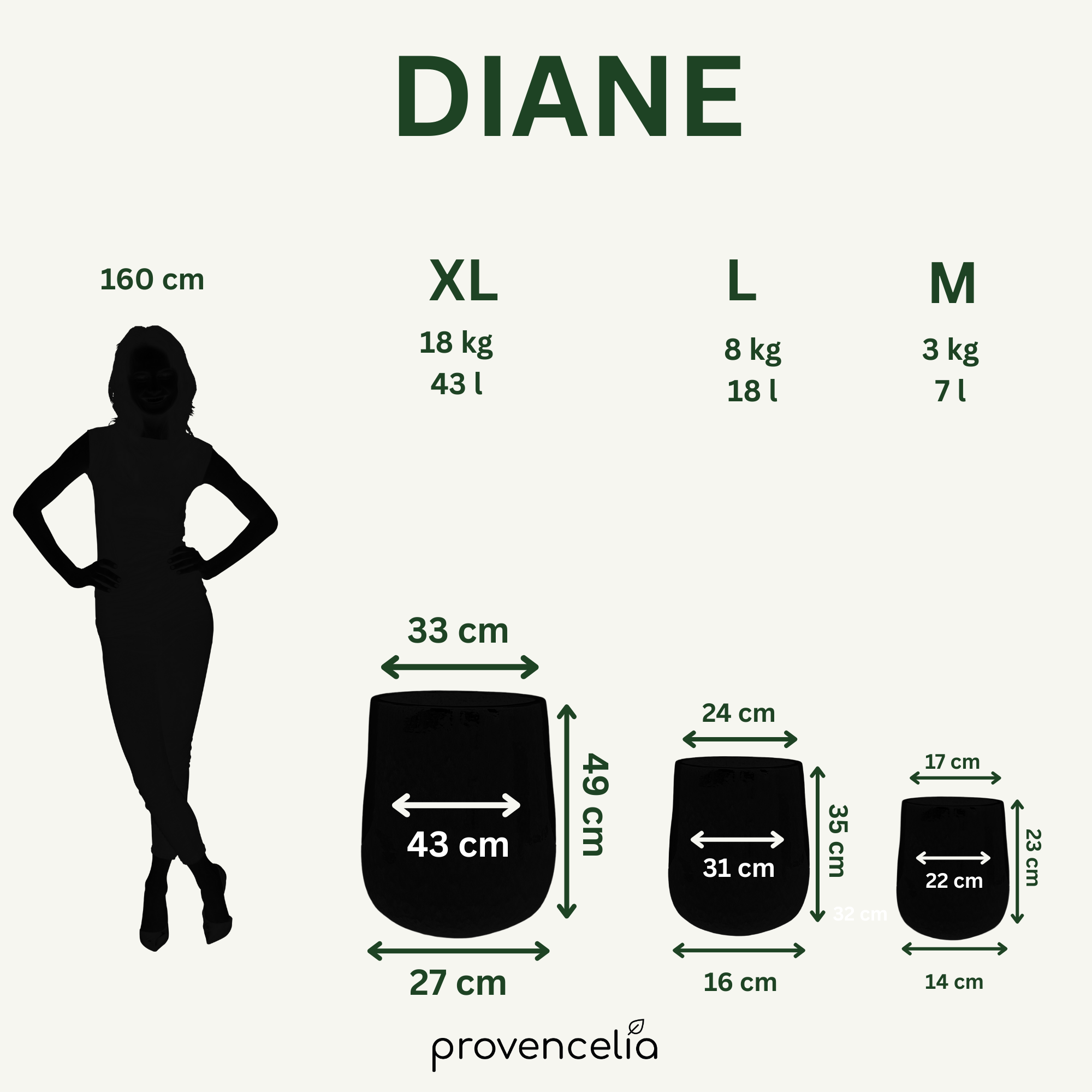 Keramik-Blumentopf DIANE - Tropengrün