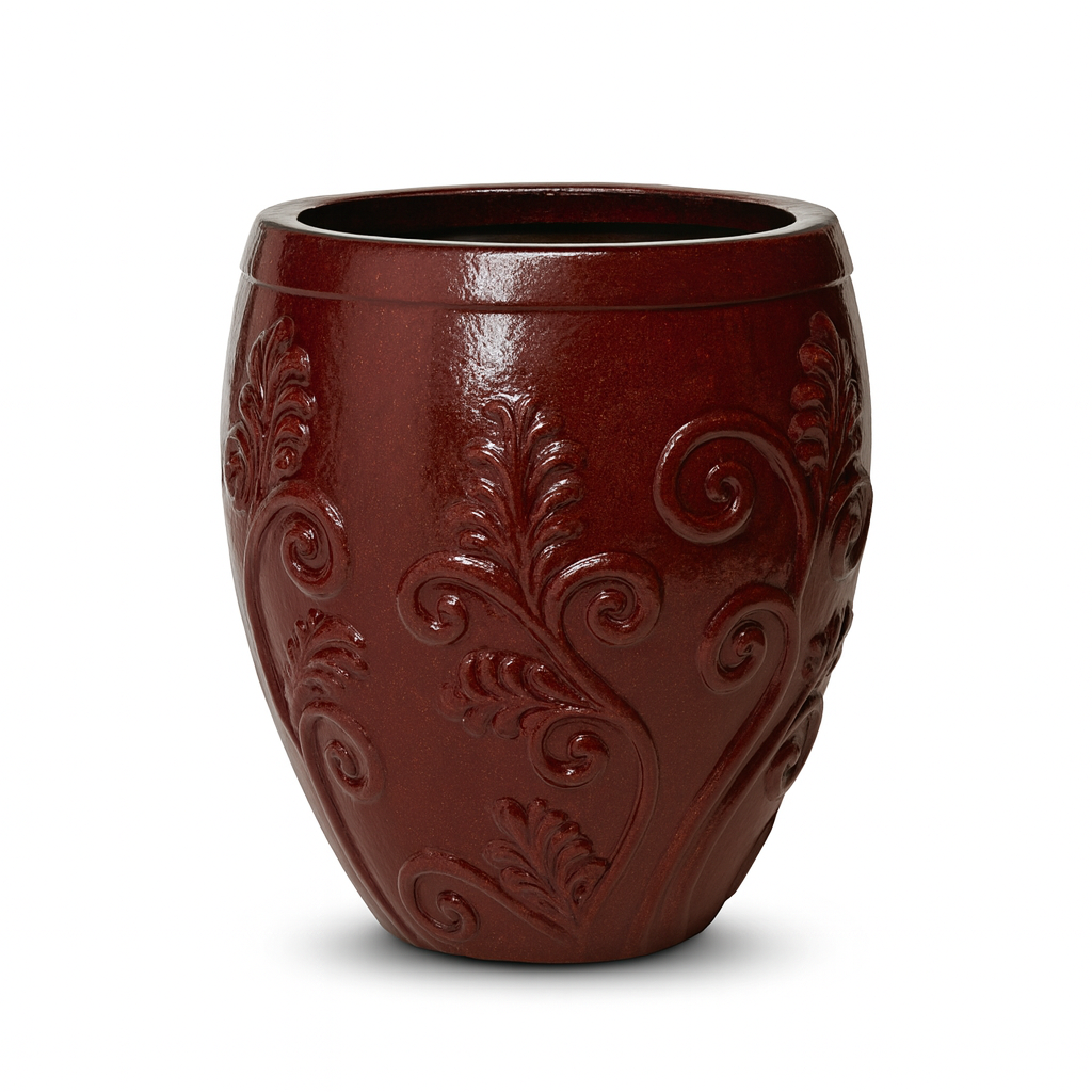 XXL Keramik-Pflanzkübel GAIA - Ziegelrot