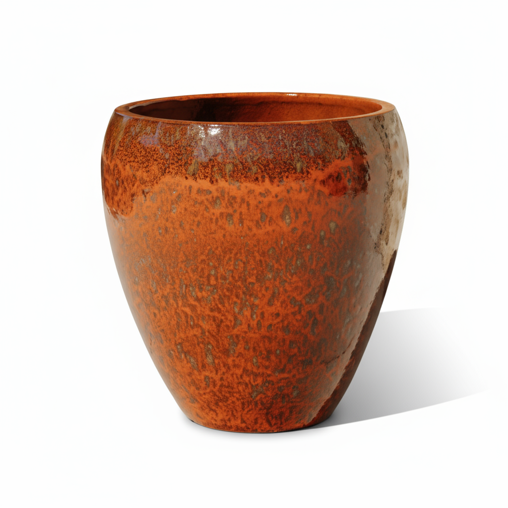 Keramik-Blumentopf LAFONTAINE - Herbstorange