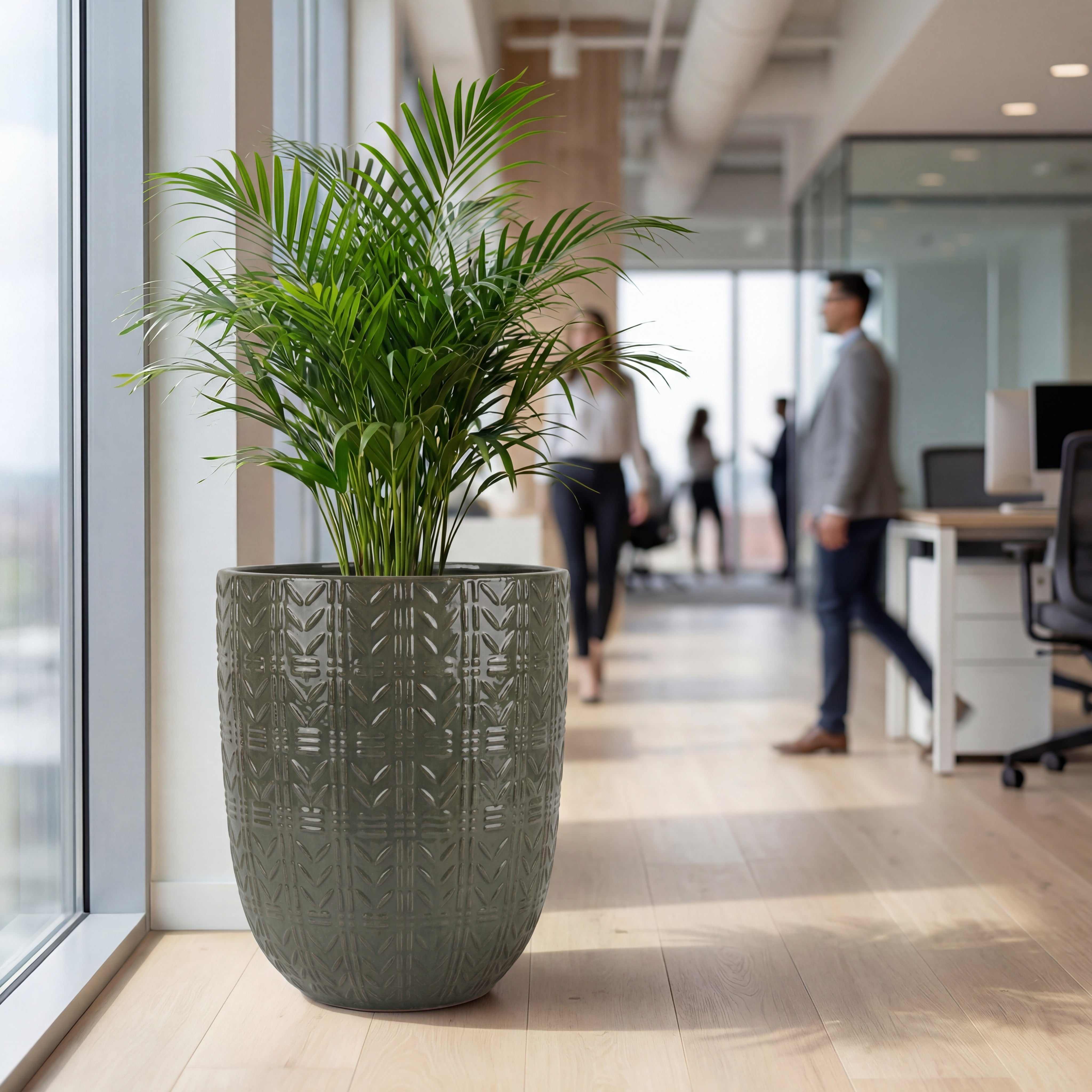 Keramicky květináč Mercure - Khaki