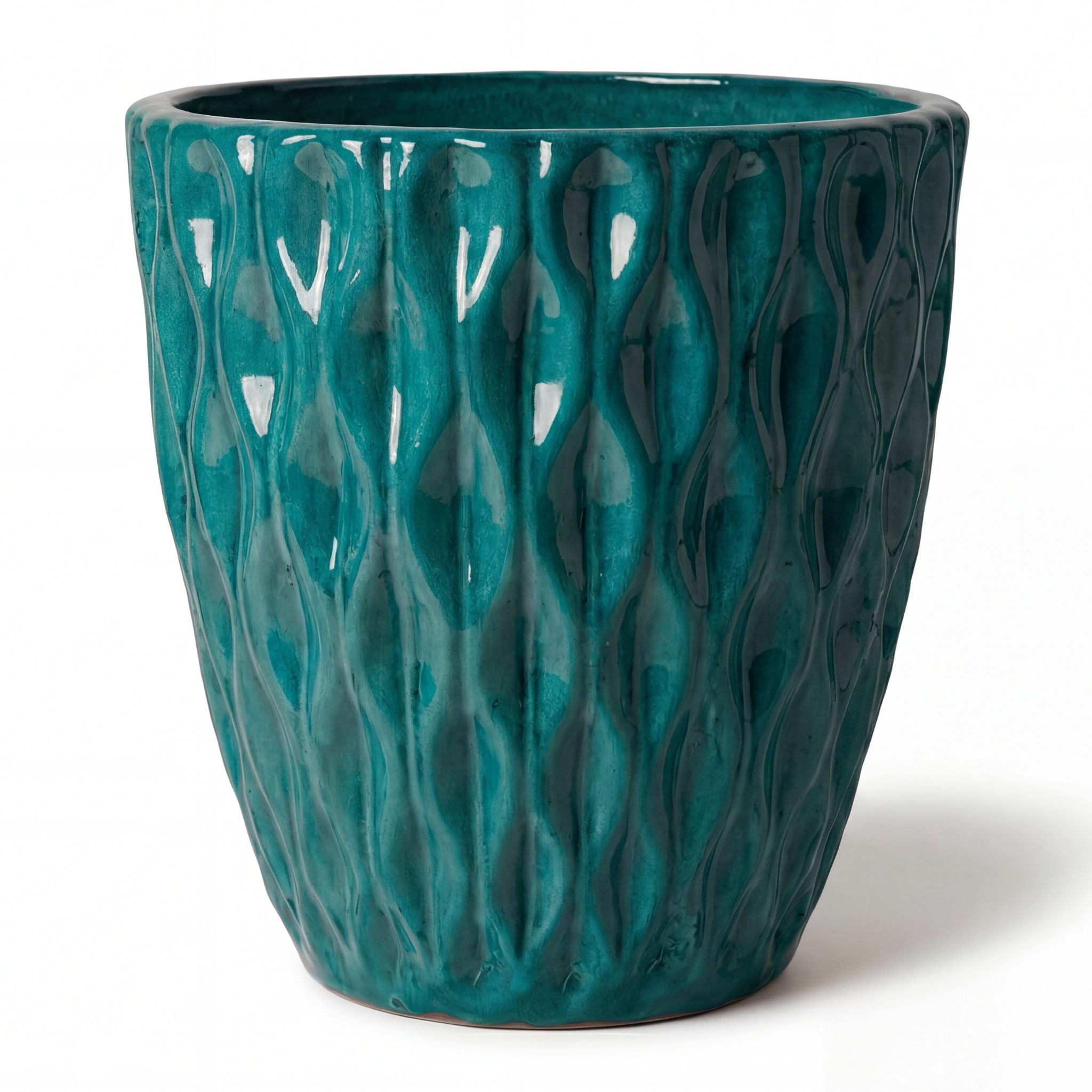 Keramik-Pflanzkübel MONET - Petrolblau