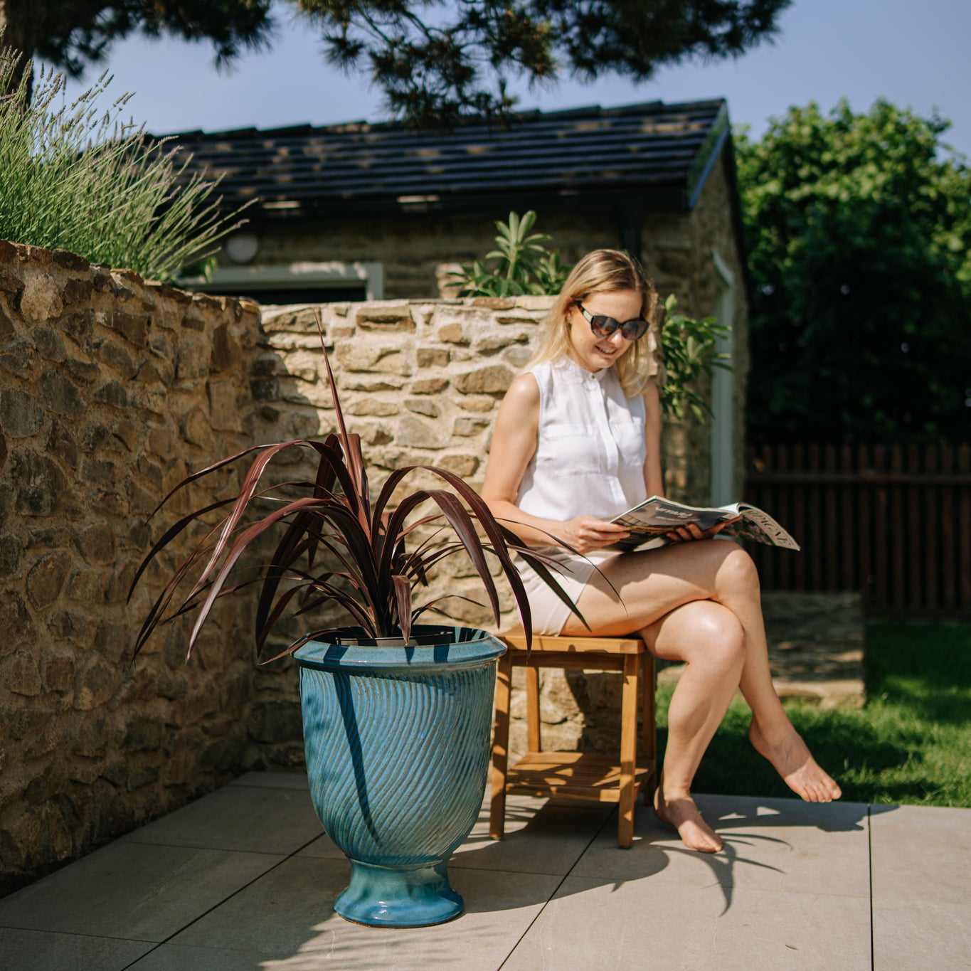 Provencelia MORGANE Ocelově modrý – Premium Keramiktopf, zeitloses Design