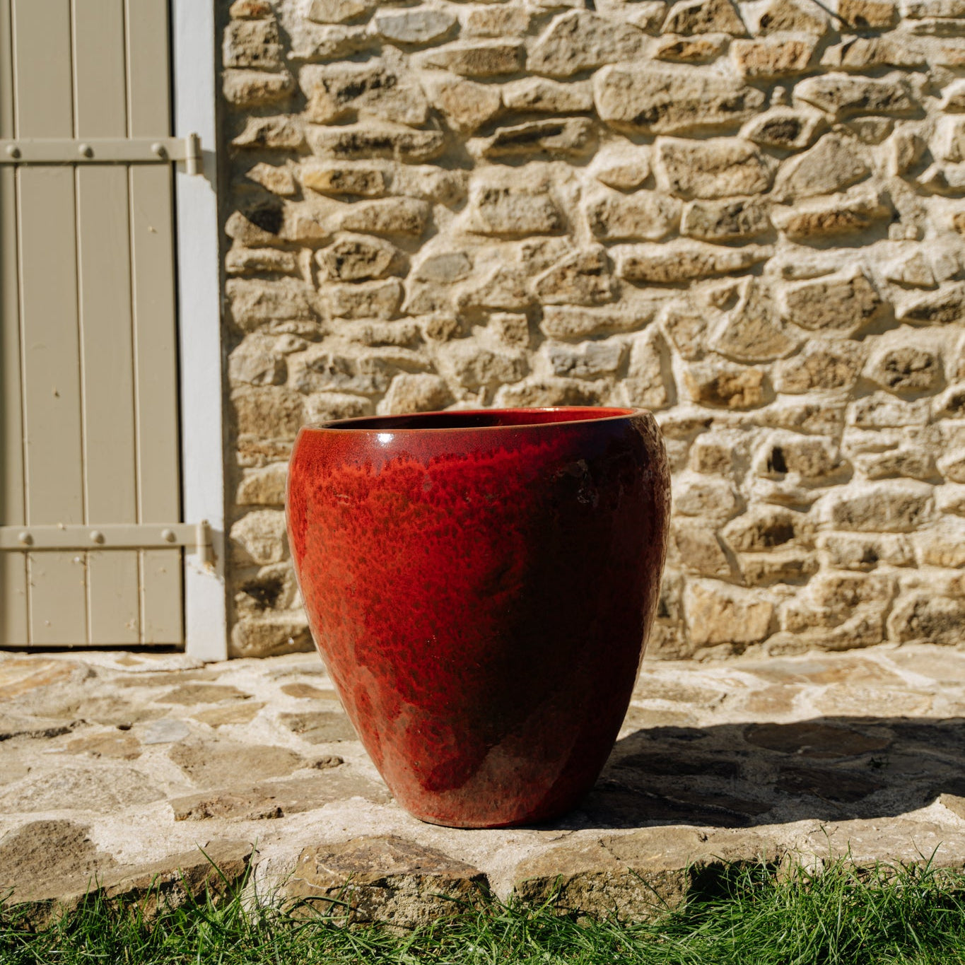 Keramik-Blumentopf LAFONTAINE – Tropenrot