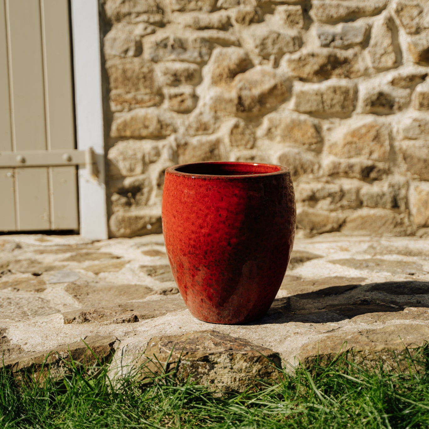 Keramik-Blumentopf LAFONTAINE – Tropenrot